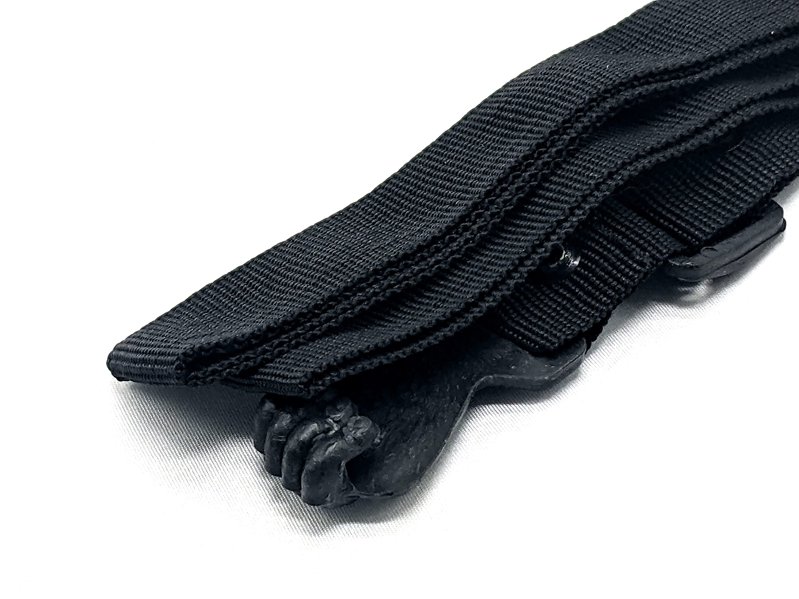 Nylon Tali Strap for Guitar, Vihuela, Guitarron, Requinto. Plastic Sound Hole Hook w/ Hand Design (Black)