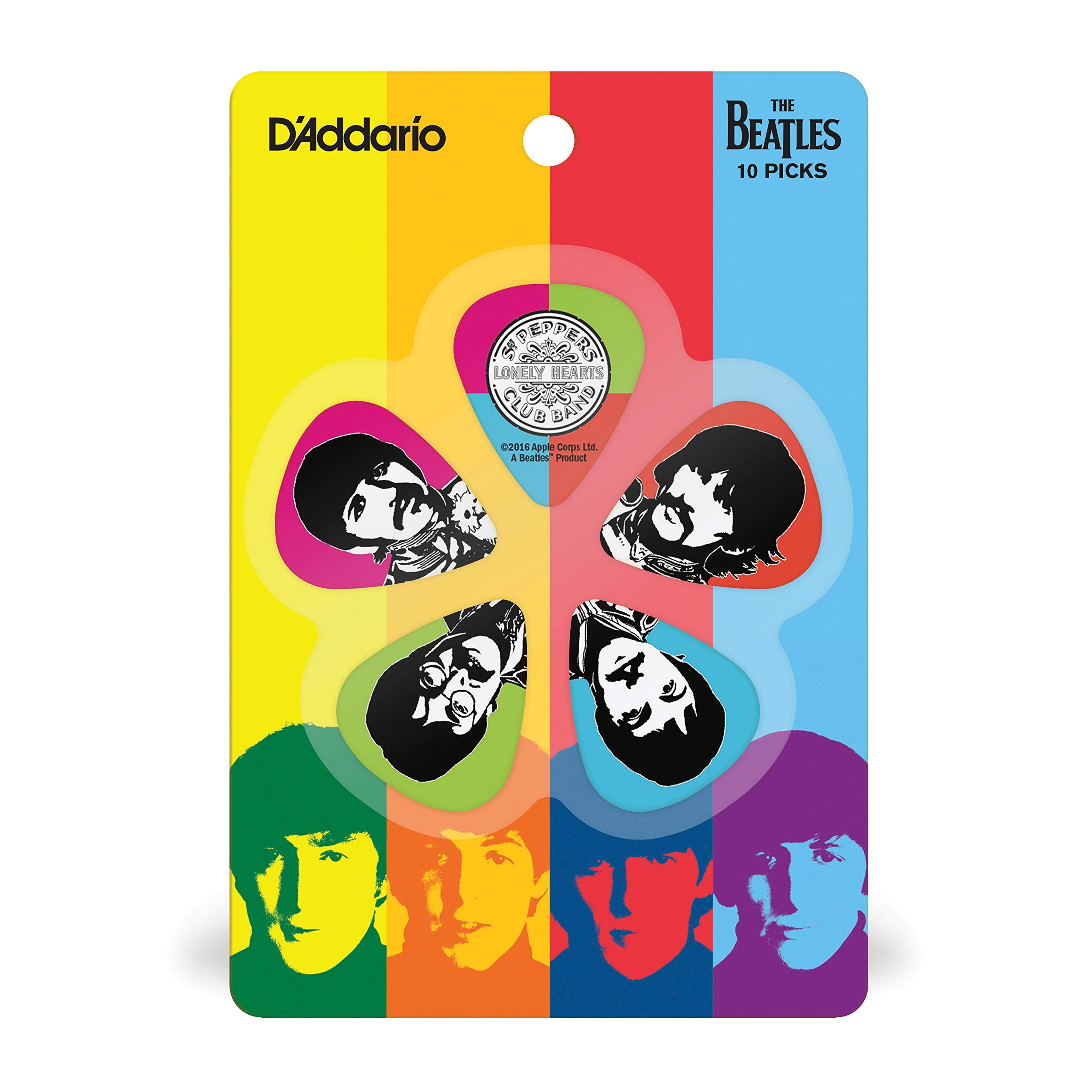 D'Addario Accessories Beatles Guitar Picks - The Beatles Collectable Guitar Picks - Sgt. Pepper's Lonely Hearts Club Band 50th A