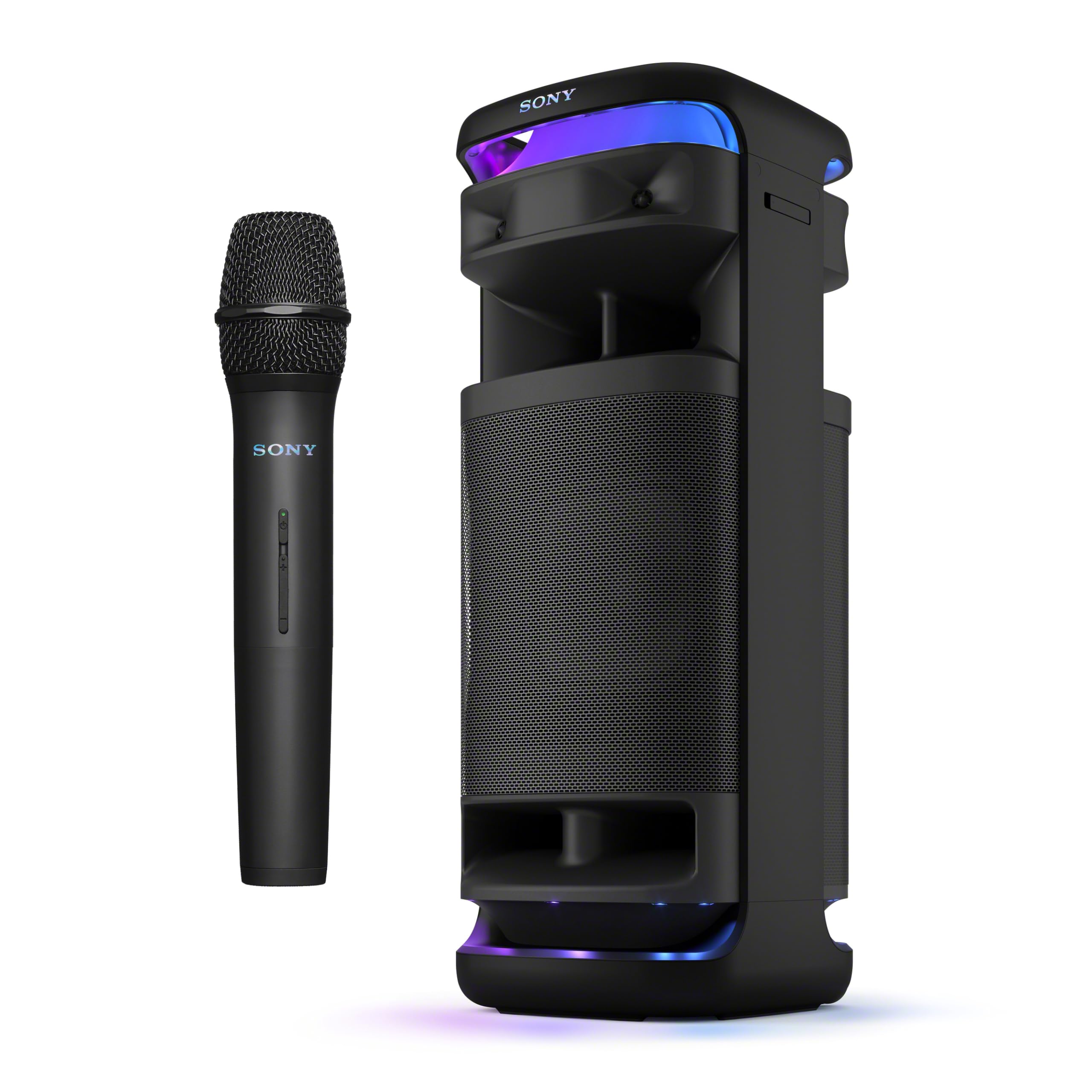 Sony ULT Tower 10 Bluetooth Karaoke Party Speaker with Powerful Bass, 360 Sound and Party Lights, Included Wireless Microphone -