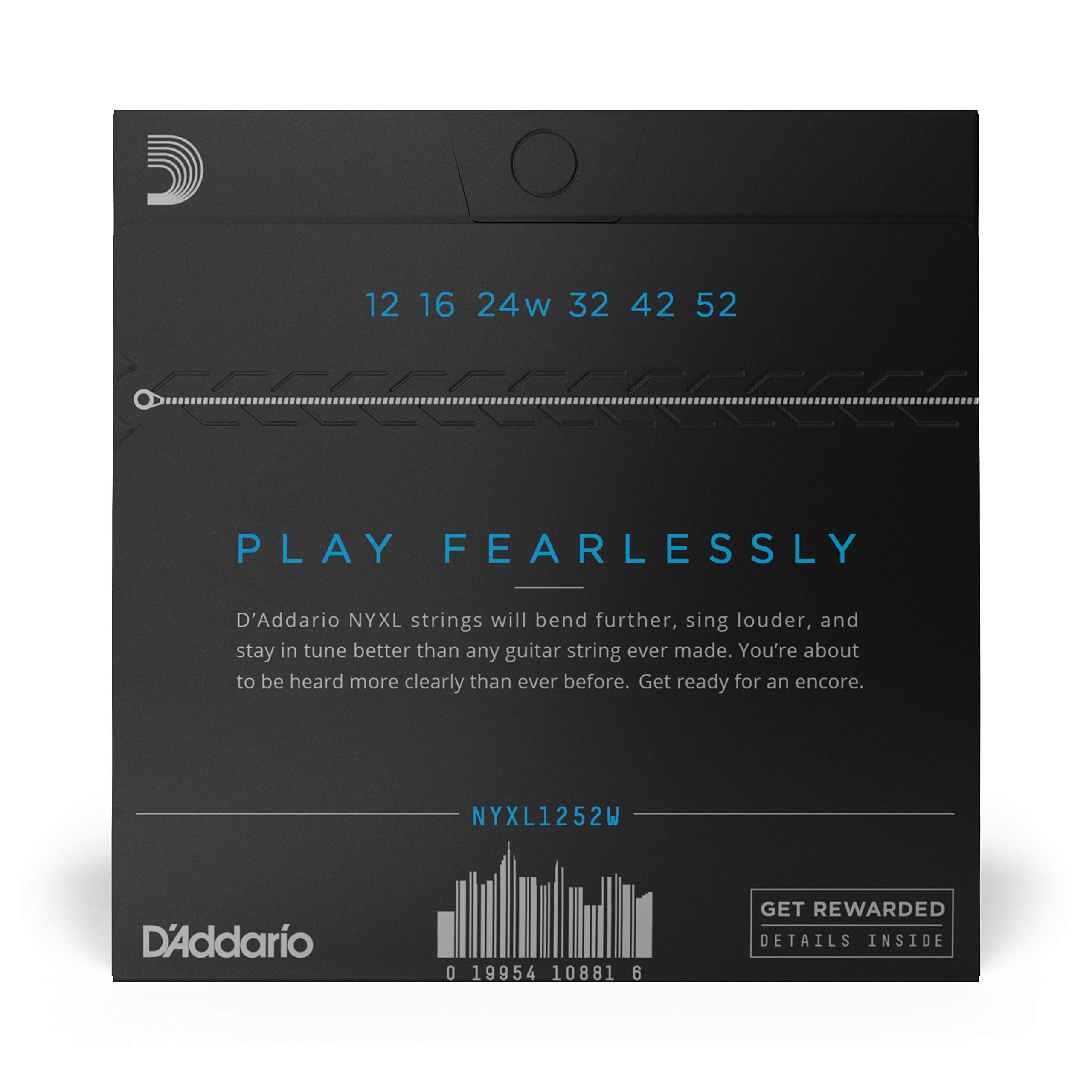 D'Addario Guitar Strings - NYXL Electric Guitar Strings - NYXL1252W - Unrivaled Strength, Tuning Stability, Enhanced Mid-Range -