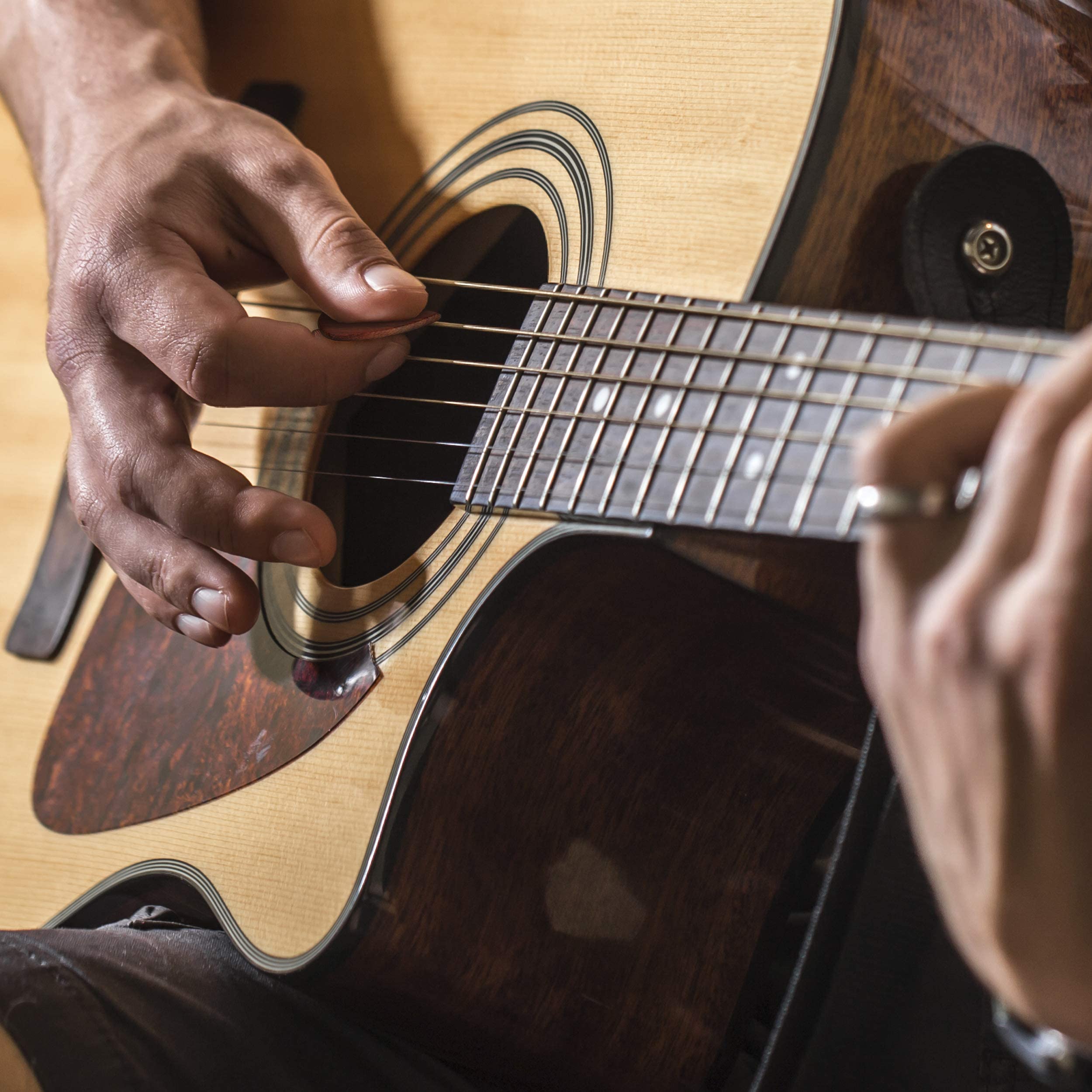 Custom Personalized Wood Guitar Pick Customized with Any Message or Text (Walnut)