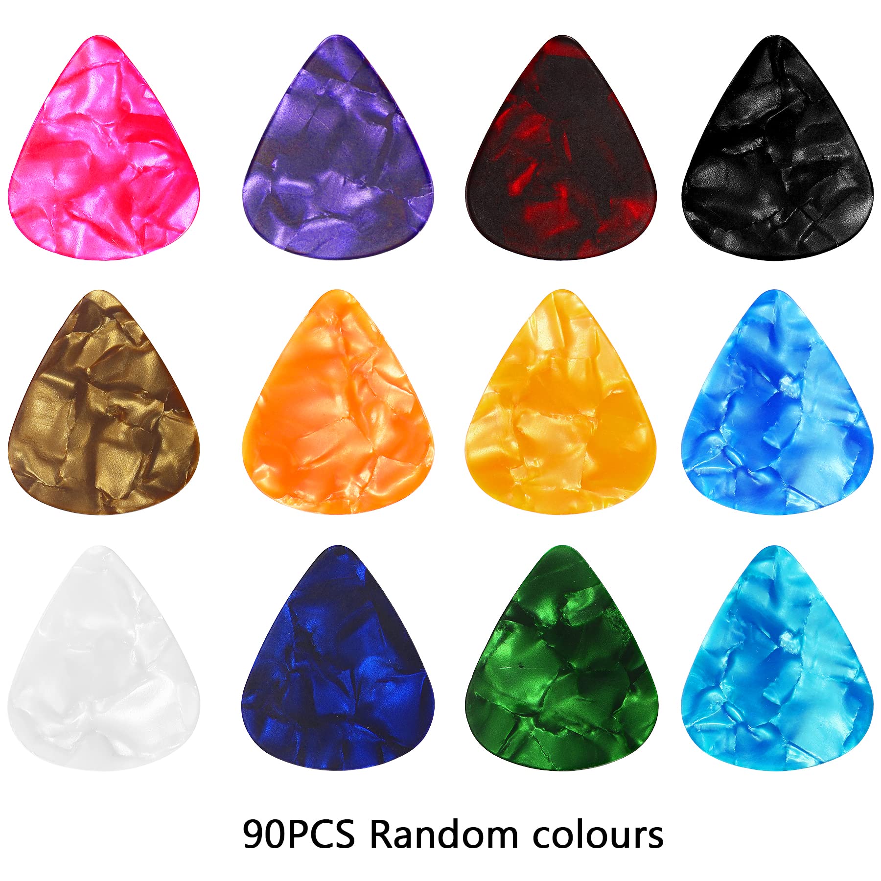 150 Pcs Guitar Picks Sampler Value Pack Mixed Colorful 0.46mm Thickness
