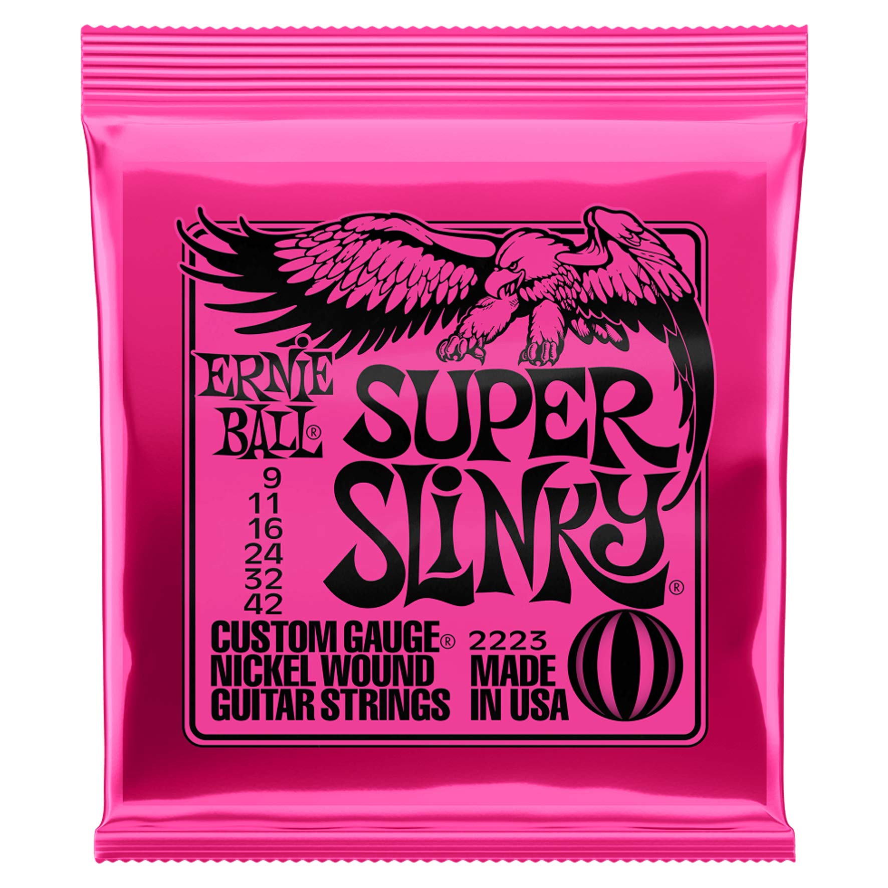 Ernie Ball 2223 Nickel Super Slinky Guitar Strings - Buy 10, Get 2 Free