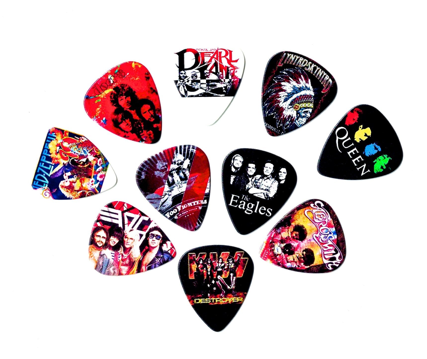 Legendary Bands Guitar Picks Volume Ii(10 Medium Picks In A Packet)(For Music Lovers)A