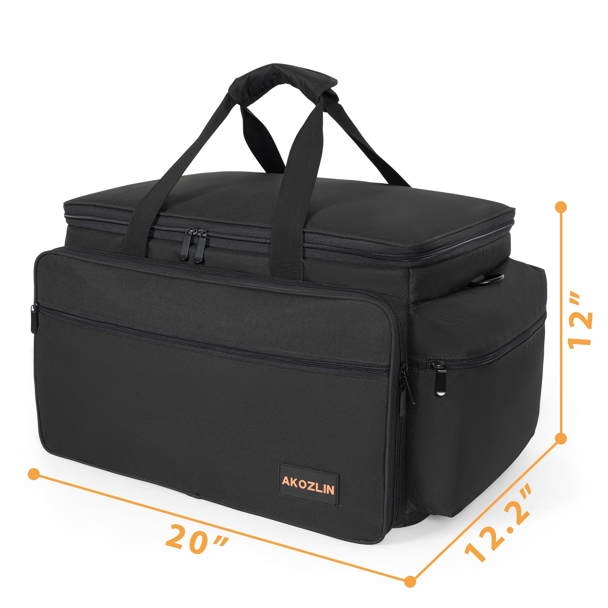 AKOZLIN Cable File Bag DJ Gig Bag Cord Organizer Case with Detachable Dividers for Laptop,DJ Gear, Sound Instrument Accessories