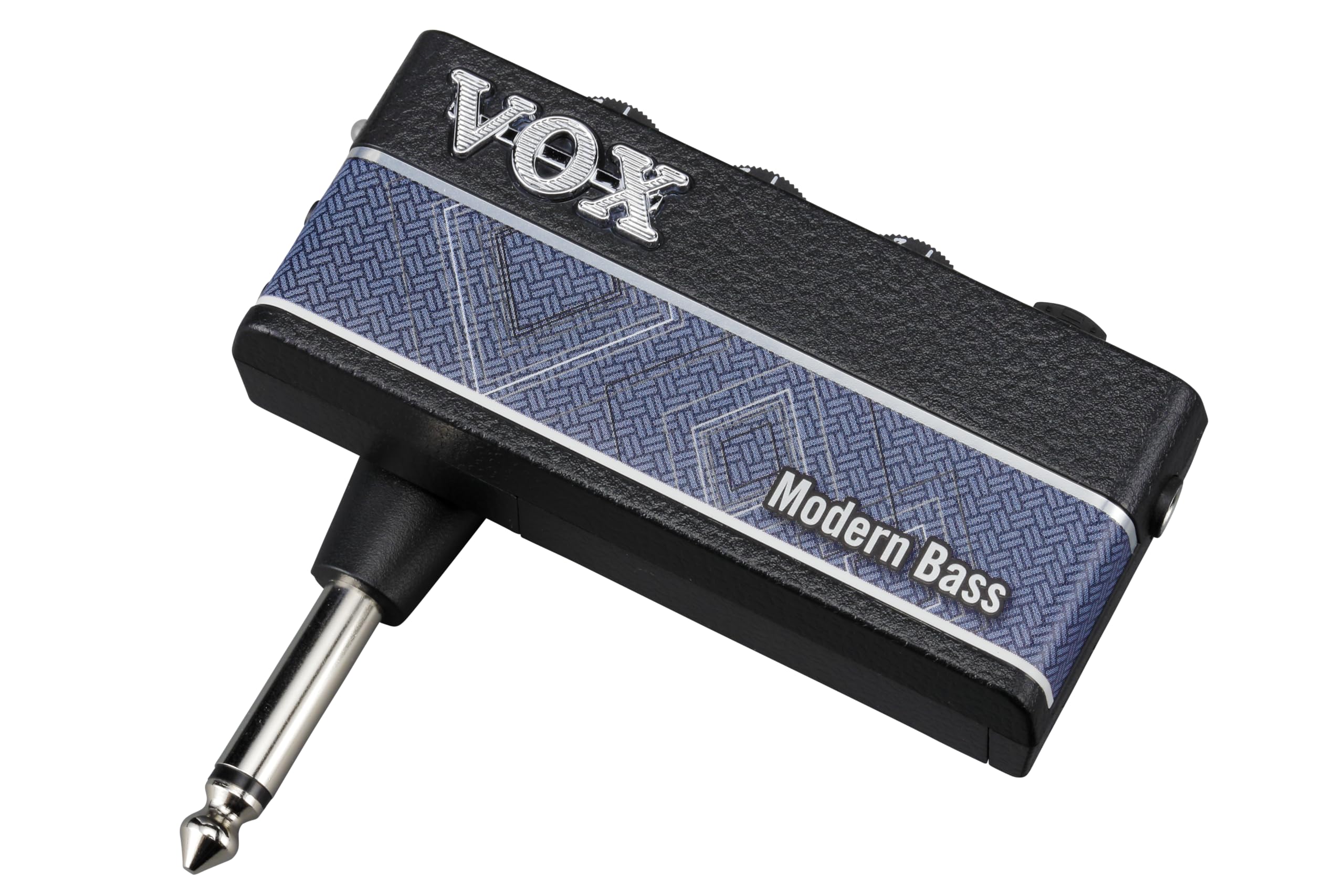 Vox Amplug 3 Modern Bass Headphone Bass Amplifier W/ 2 Channels, Stereo Effects, Built-In Rhythms, And Aux In Jack