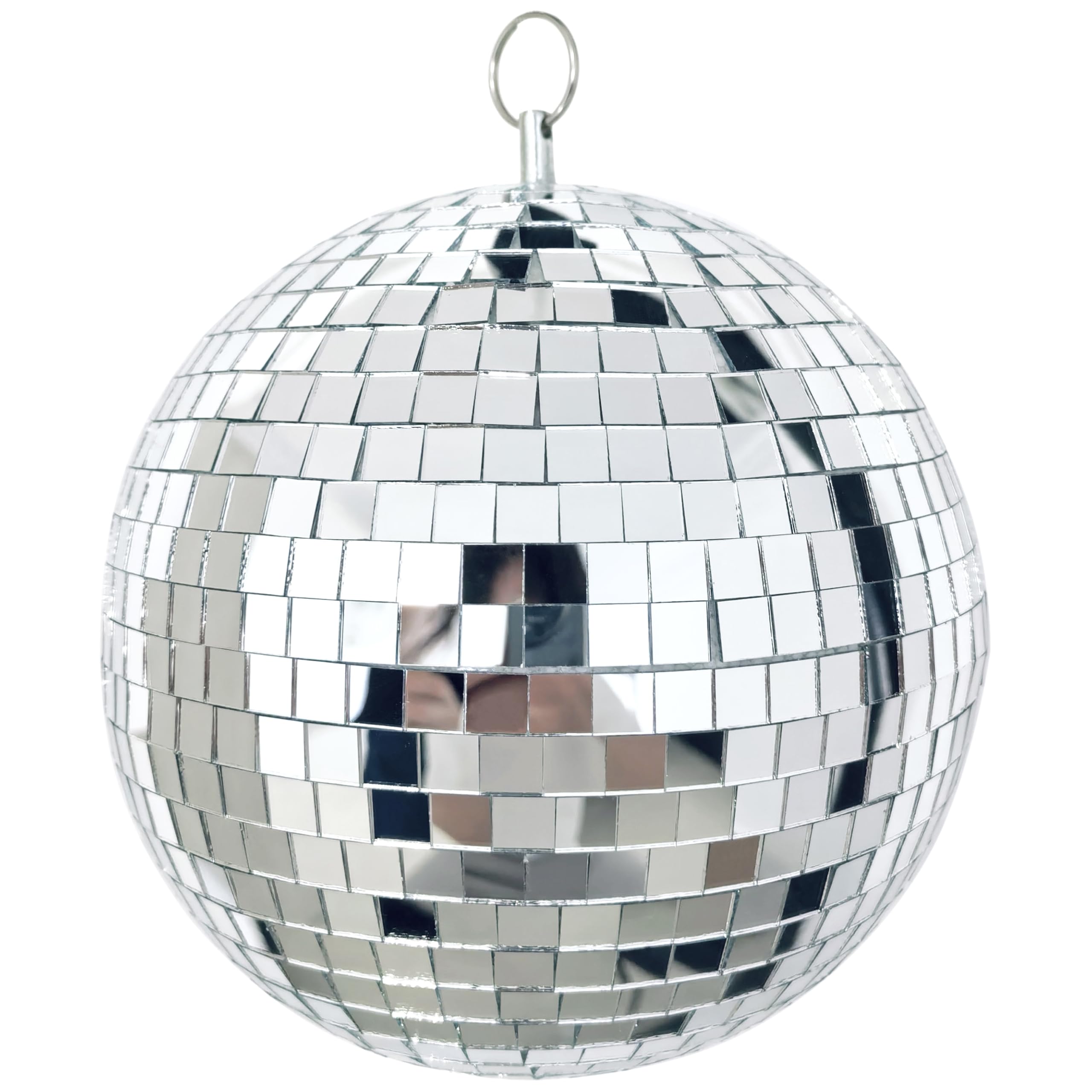 Mi-Ball Mirror Disco Ball 8-Inch Reflective Hanging Party Disco Ball Light for Dance Floor, Weddings, Holiday, Home Decor & DJ E