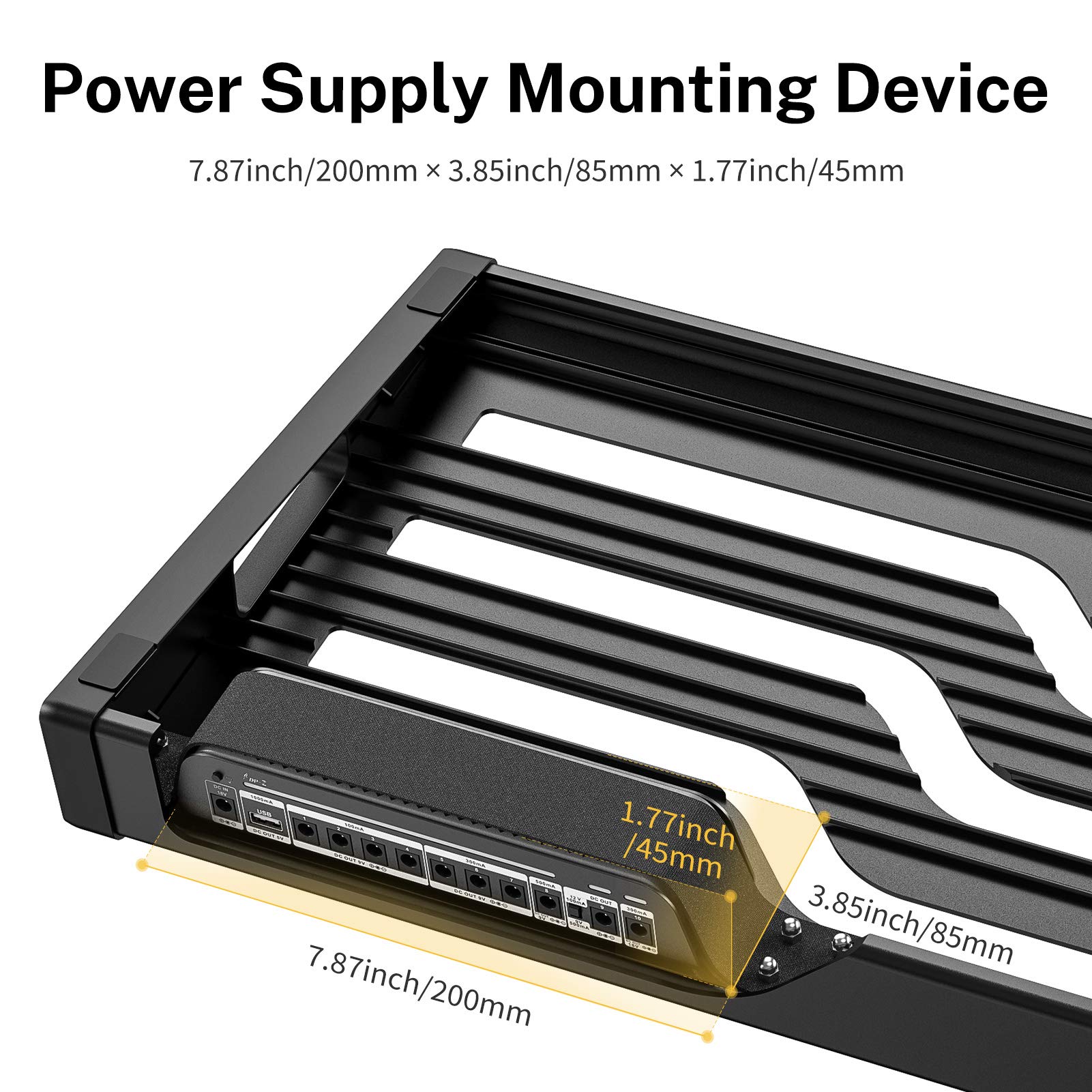 Donner Guitar Effects Pedal Board, DB-S200 Large Power Supply Pedalboard Set with Convertible Bag Backpack, 60'' Adhesive Backed