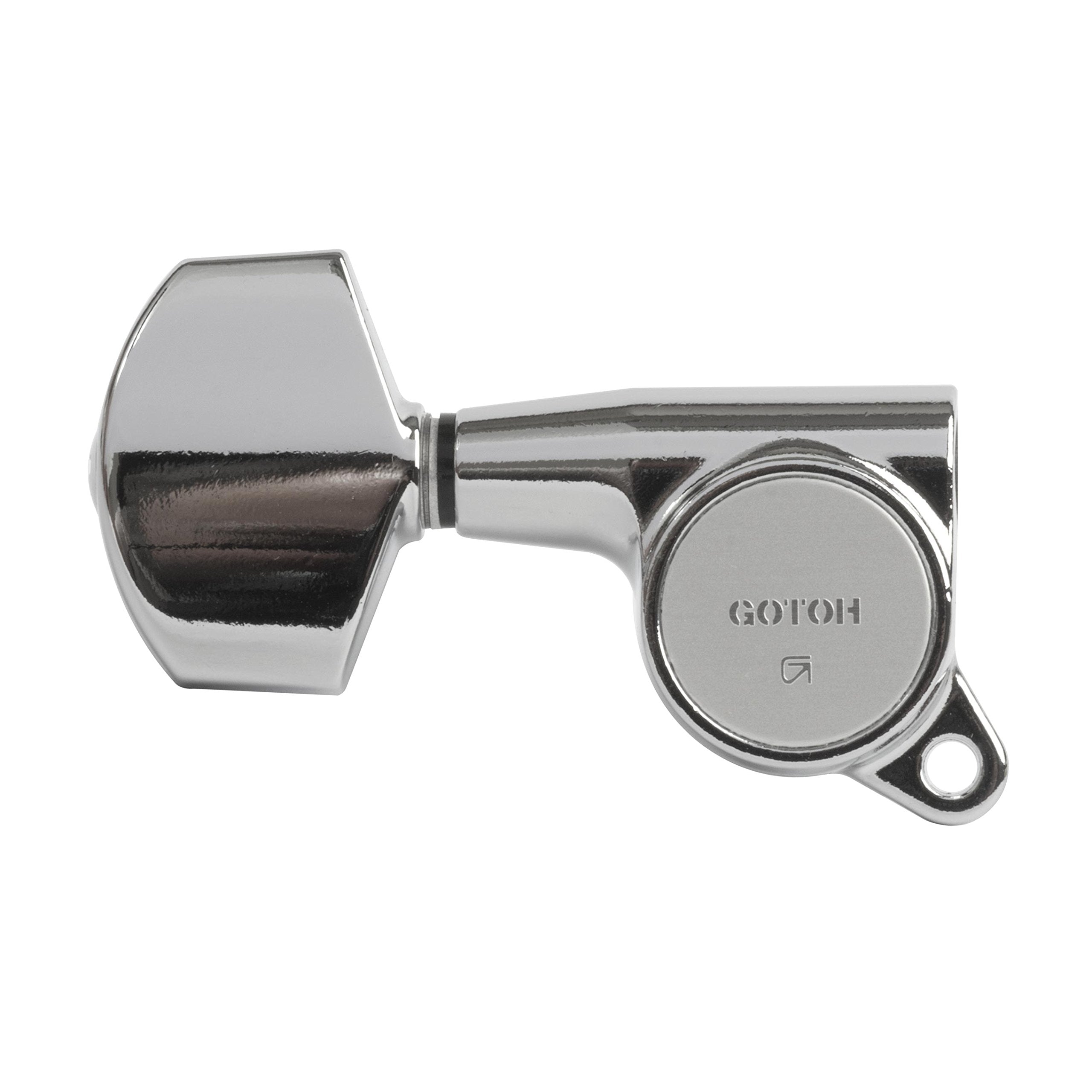 Gotoh Large Schaller-Style Knob Tuning Machines, 3 Left & 3 Right, Chrome