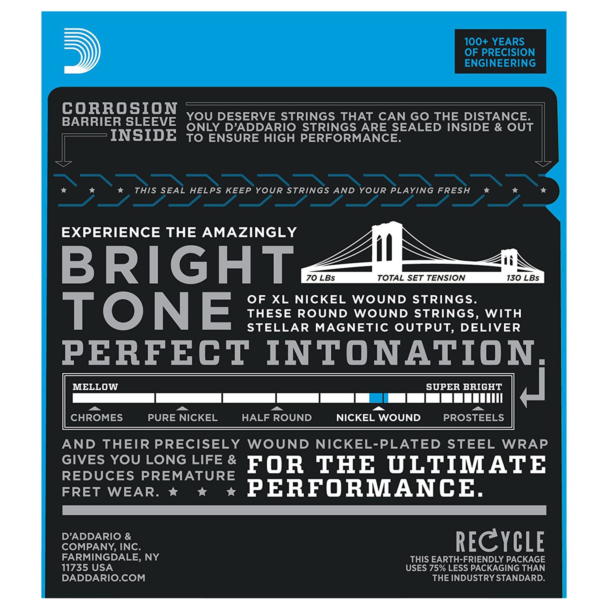 D 'Addario EXL115 Electric 11-49 (3 Pack Bundle)