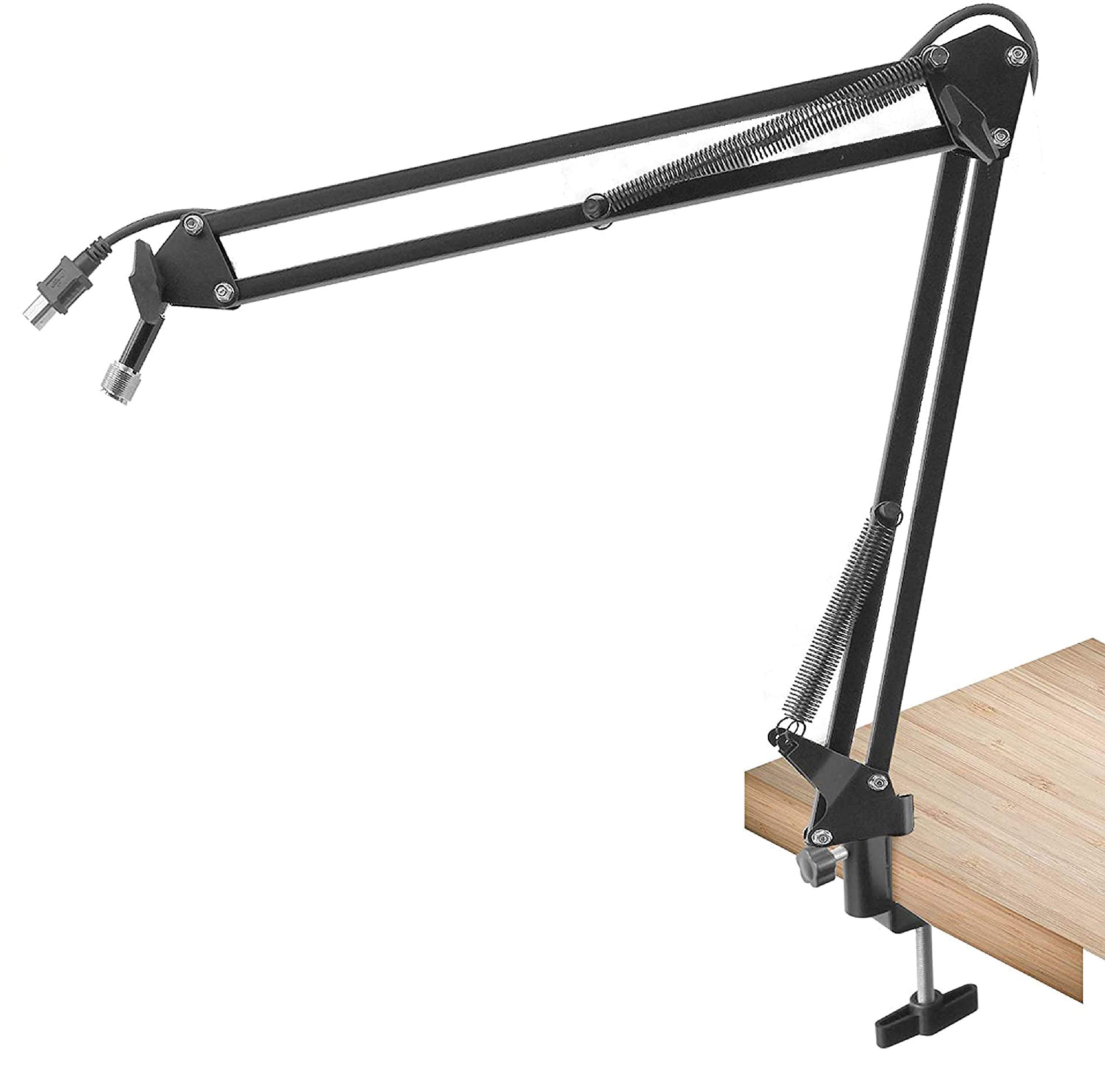 Soul Inscriptions Press Usb Suspension Boom Microphone Stand-Adjustable Compact Usb Microphone Arm Stand,Durable Steel For Radio