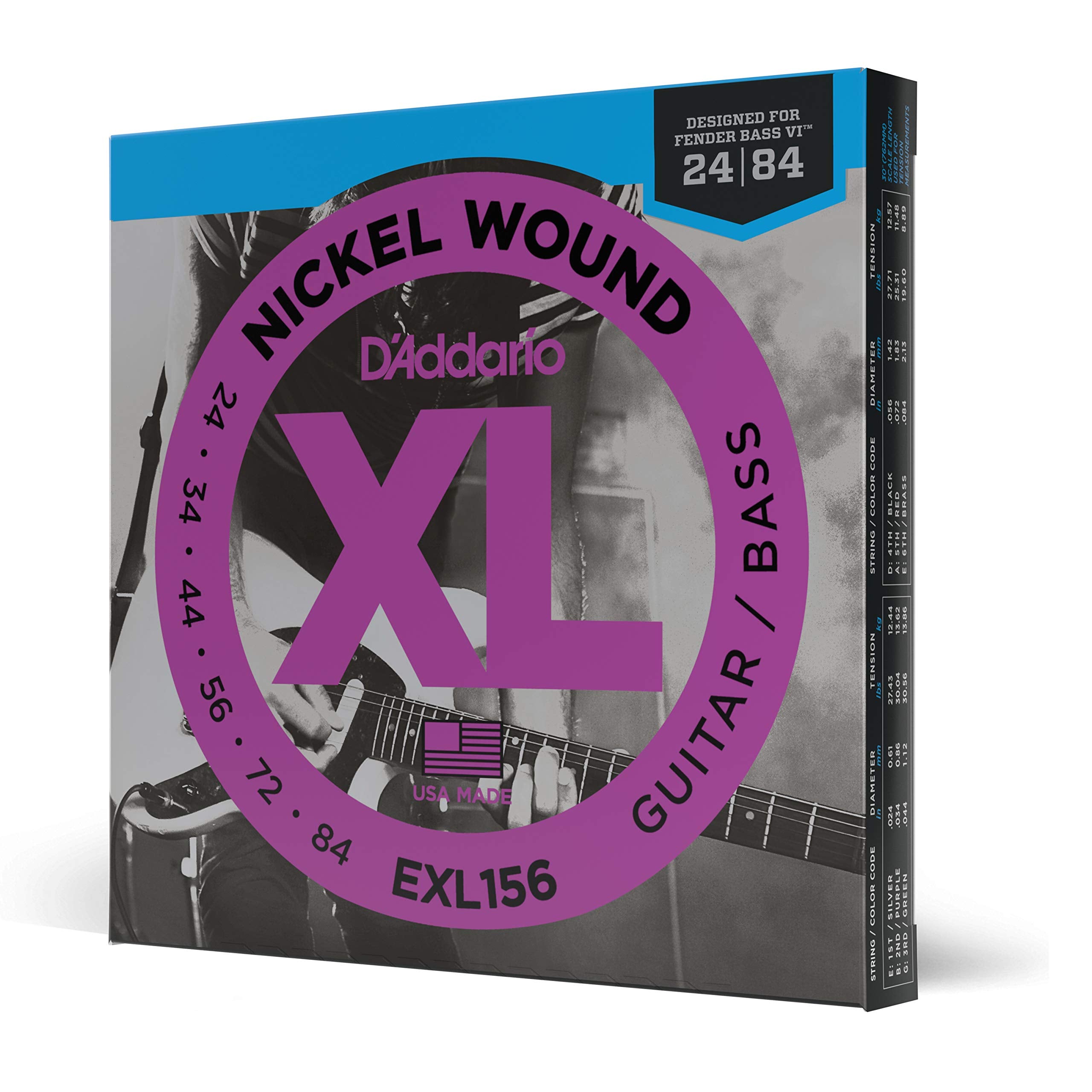 DAddario Guitar Strings - XL Nickel Electric Guitar Strings - EXL156 - Perfect Intonation, Consistent Feel, Reliable Durability