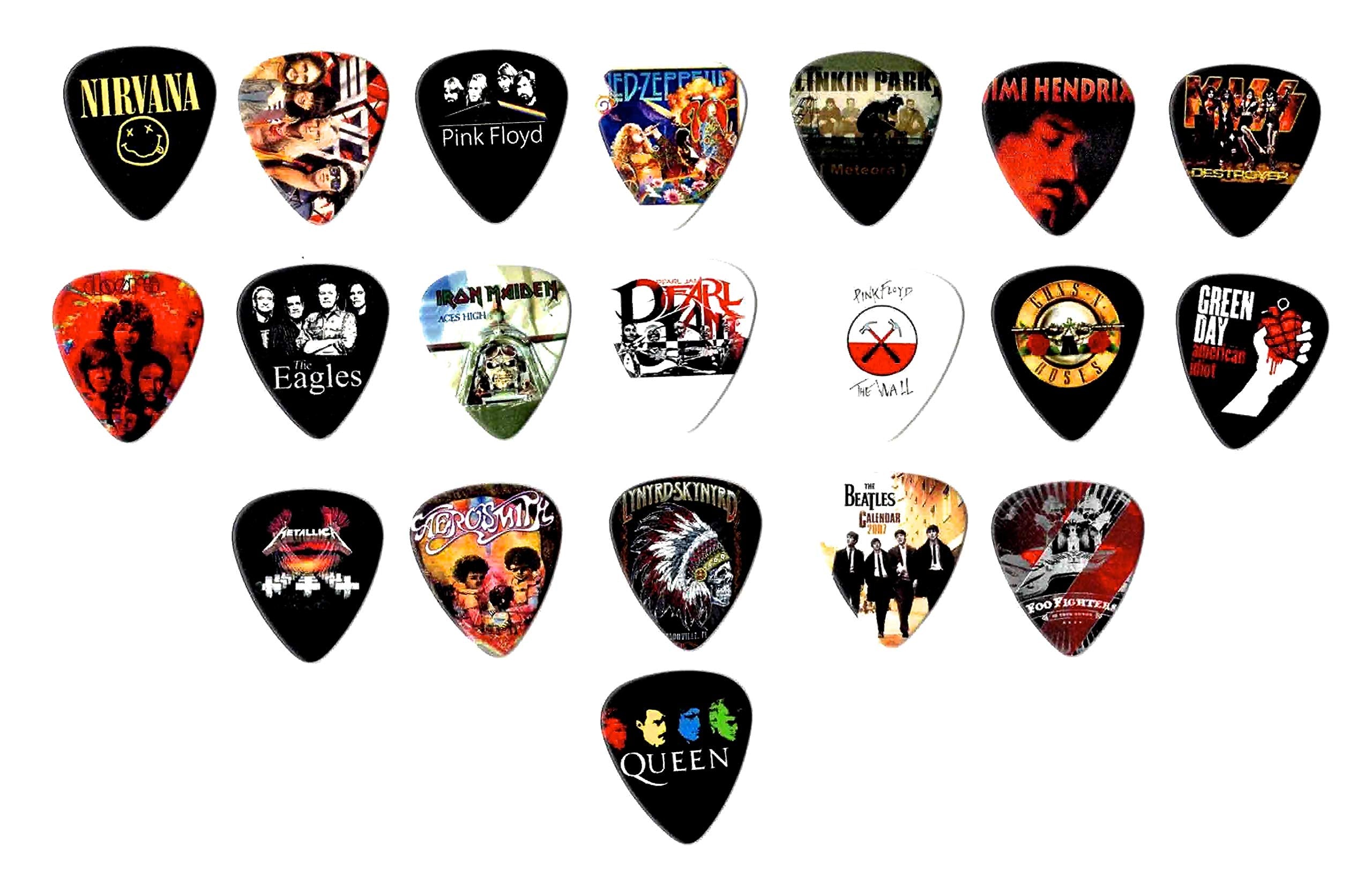 Legendary Bands Guitar Picks- [Mega-Standard] 20 Picks In A Packet