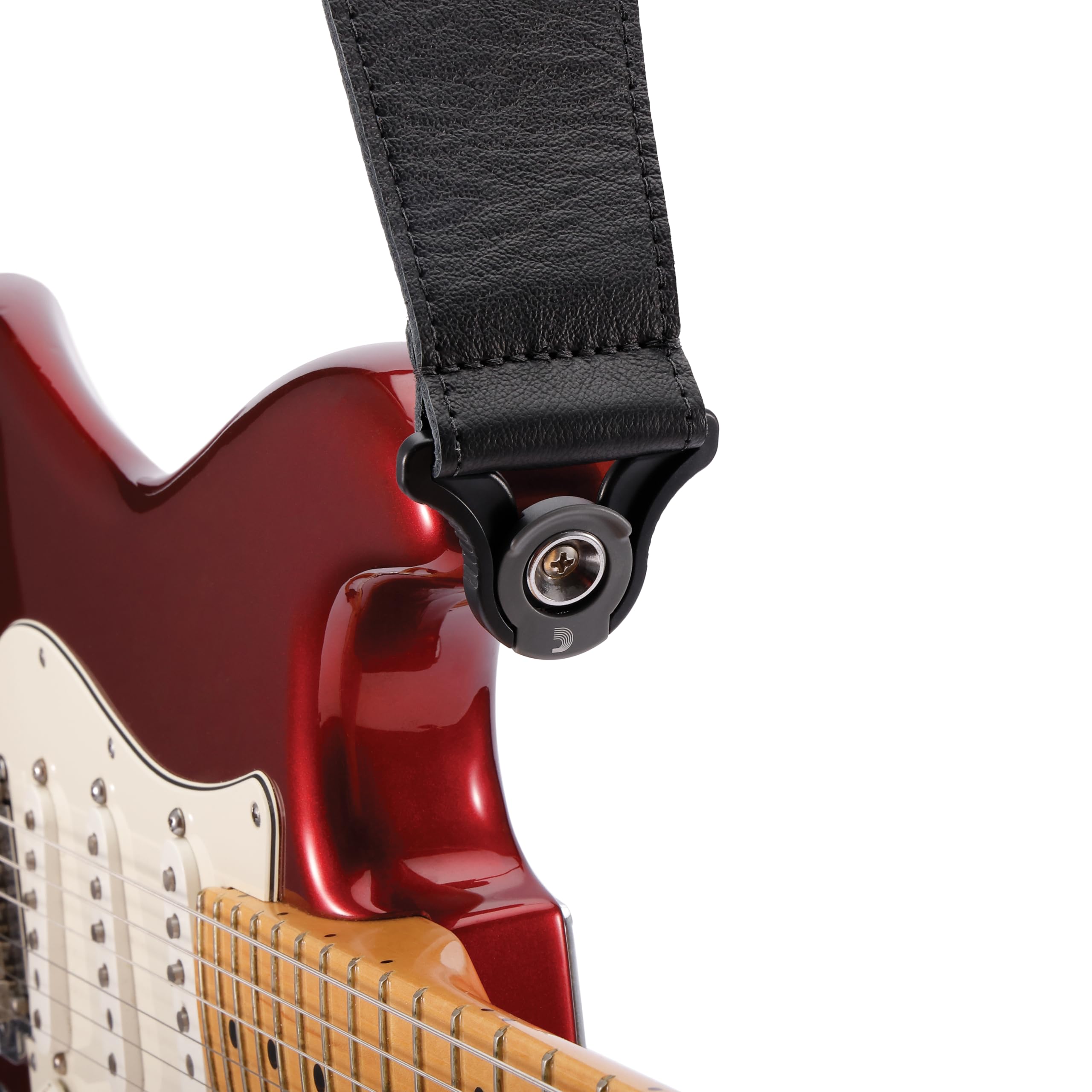 D'Addario Comfort Leather Auto Lock Guitar Strap - Acoustic & Electric Guitar Accessories - Easy to Use Auto Locking Guitar Stra