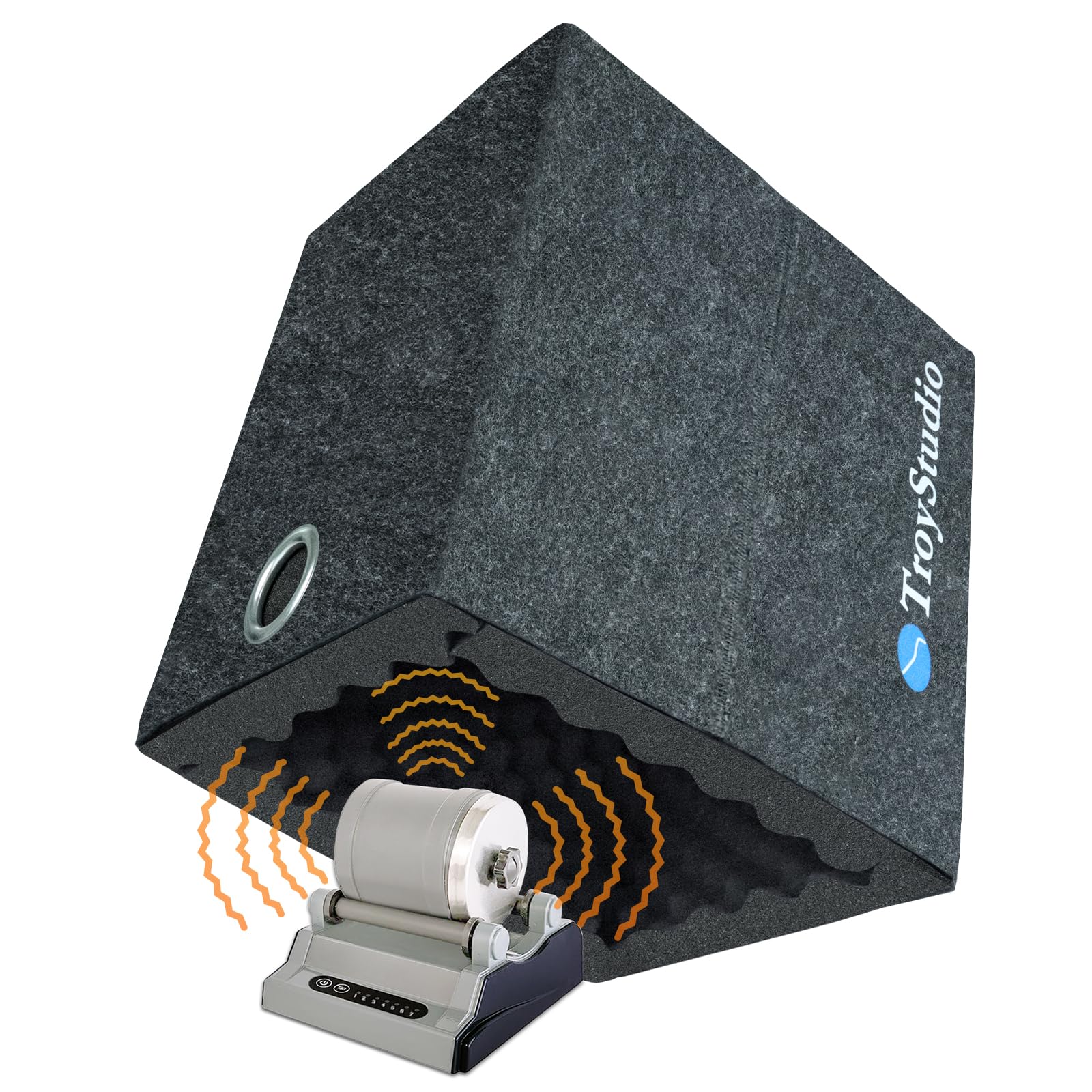 Troystudio Portable Sound Proof Box, 16''X12''X16.2'' Noise Reduction Enclosure, Light Blocking Quiet Cover, Soundproof Barrier