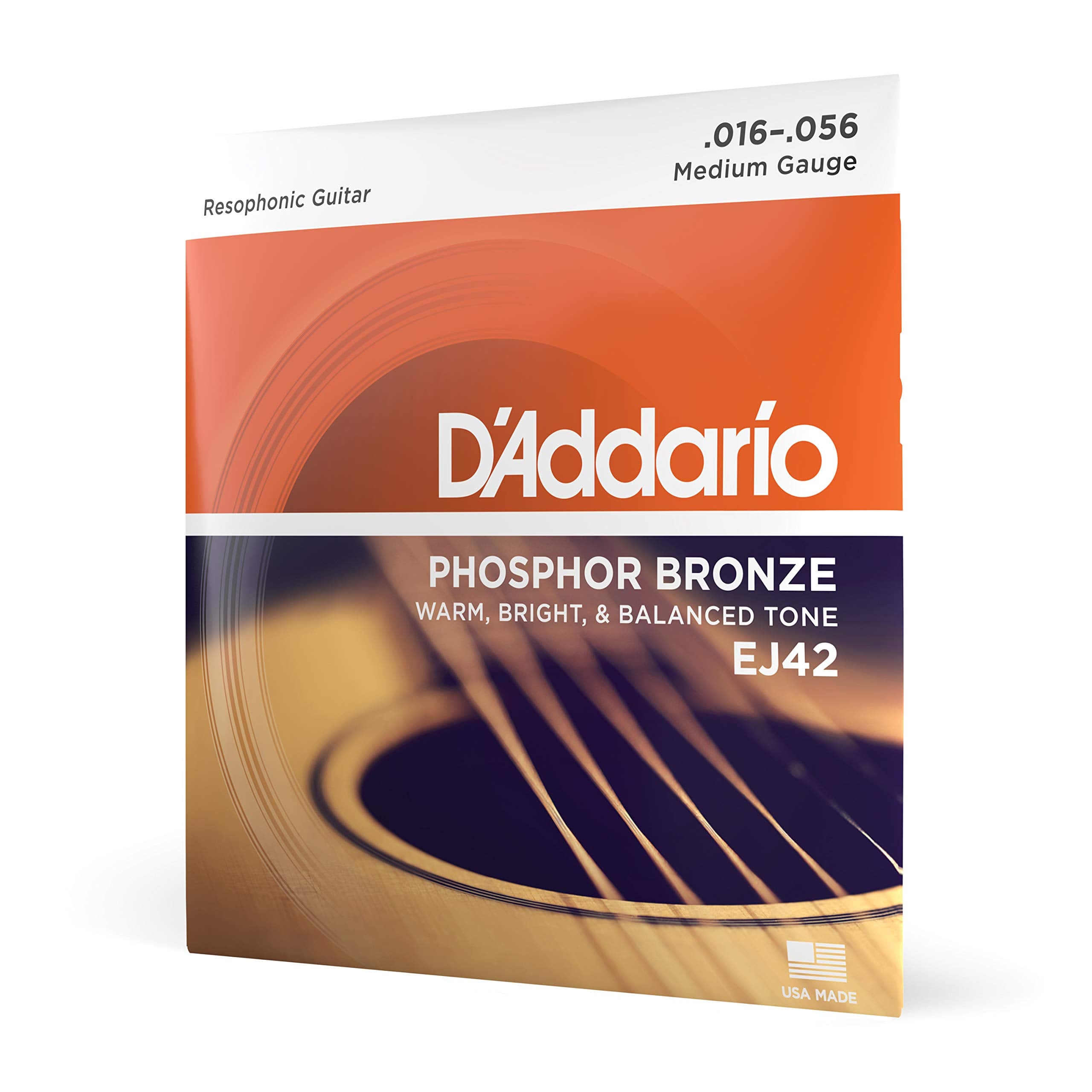Daddario Guitar Strings - Phosphor Bronze Resophonic Guitar Strings - Ej42 - Rich, Full Tonal Spectrum - For 6 String Guitars -