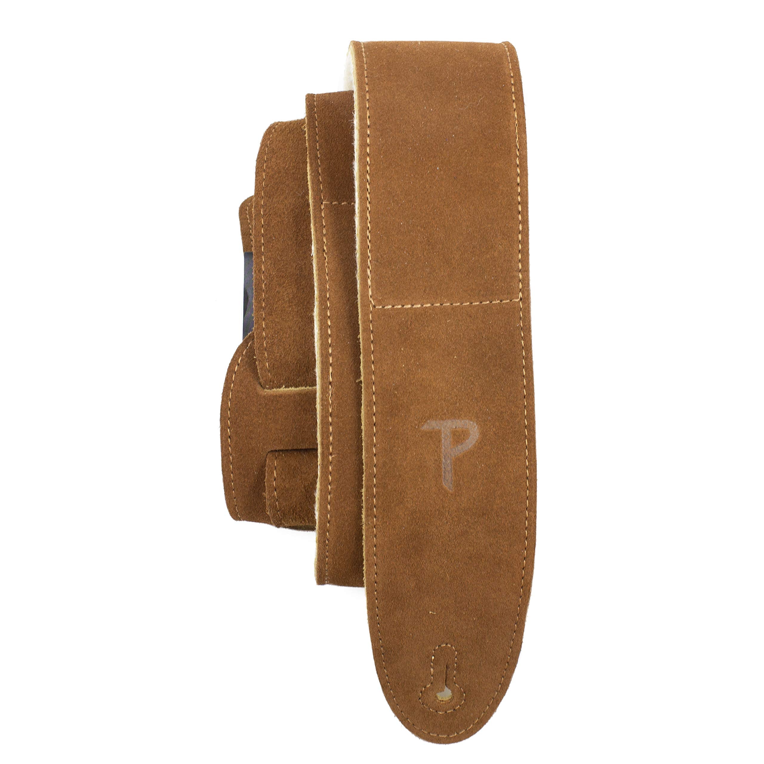 Perri'S Leathers, Suede Guitar Strap, Sheepskin Pad, Anti-Slip, Classic, Suitable For Each Level, Standard Size, 41'' To 56'' In