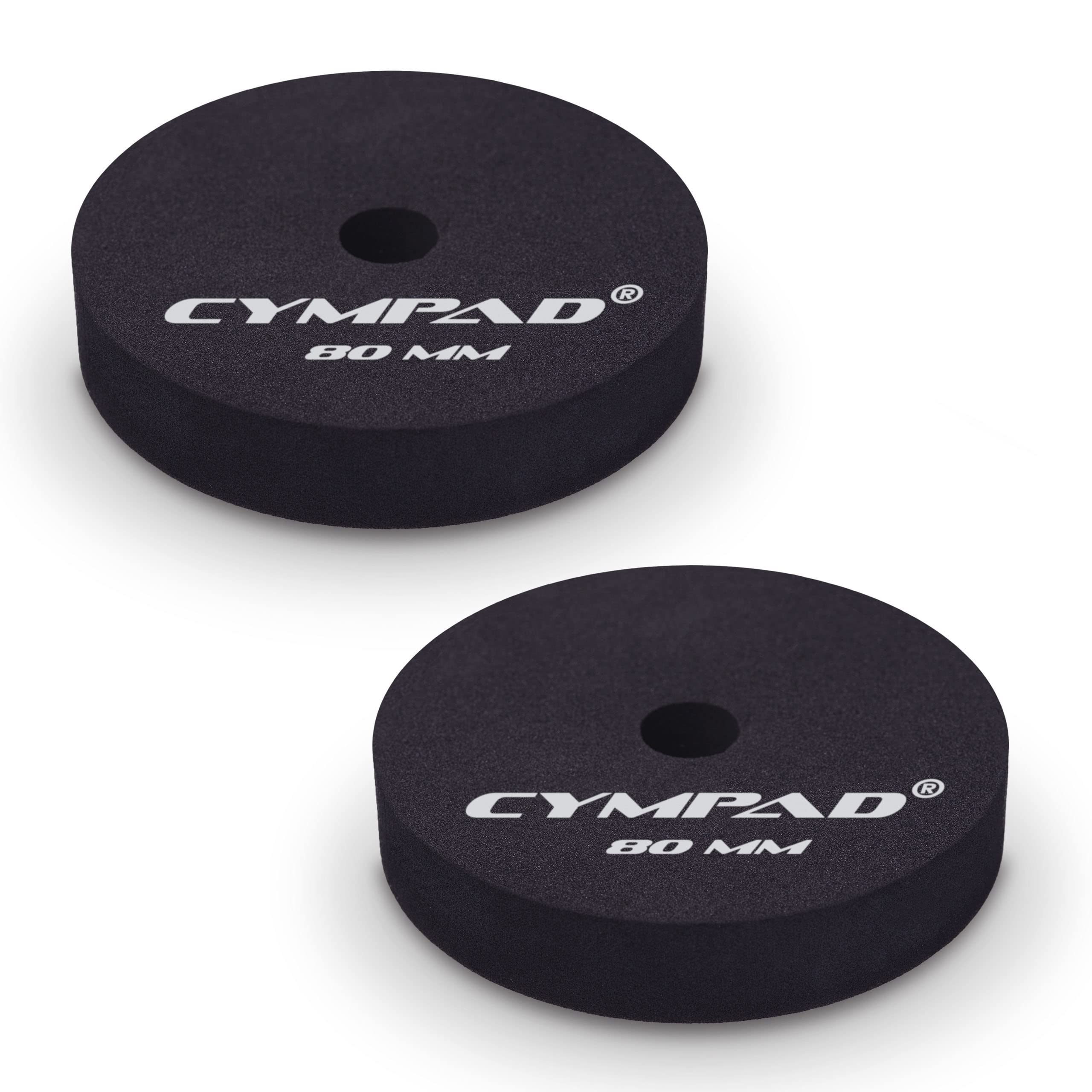 Cympad Moderator Cymbal Tuner Pads - 80mm Double Set - Reduces Overtones & Sustain - Foam Cymbal Washers for Studio, Practice & 