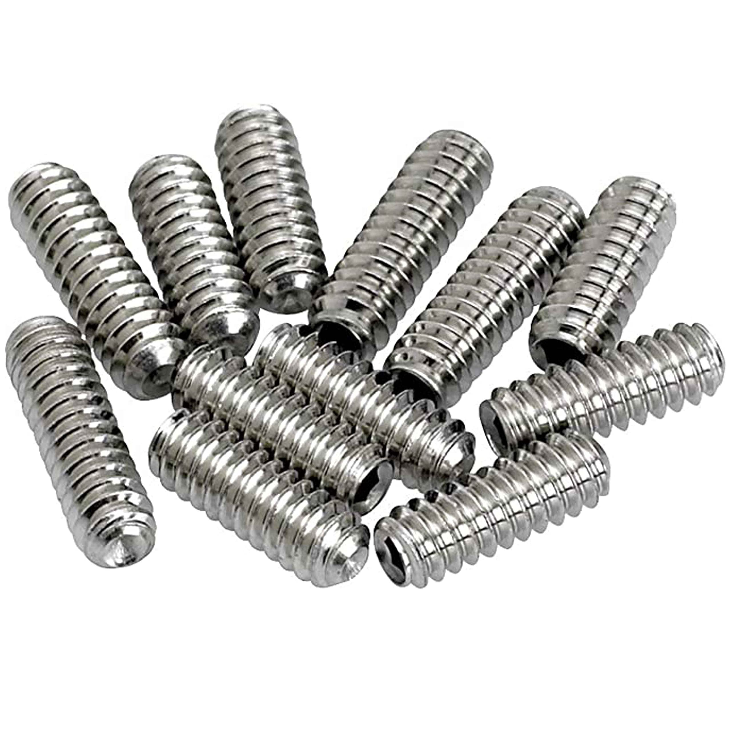 Monsterbolts - M3 X 10Mm Guitar Saddle Bridge Height Adjustment Screws For Metric (Mim), Stainless Steel, 12 Pack