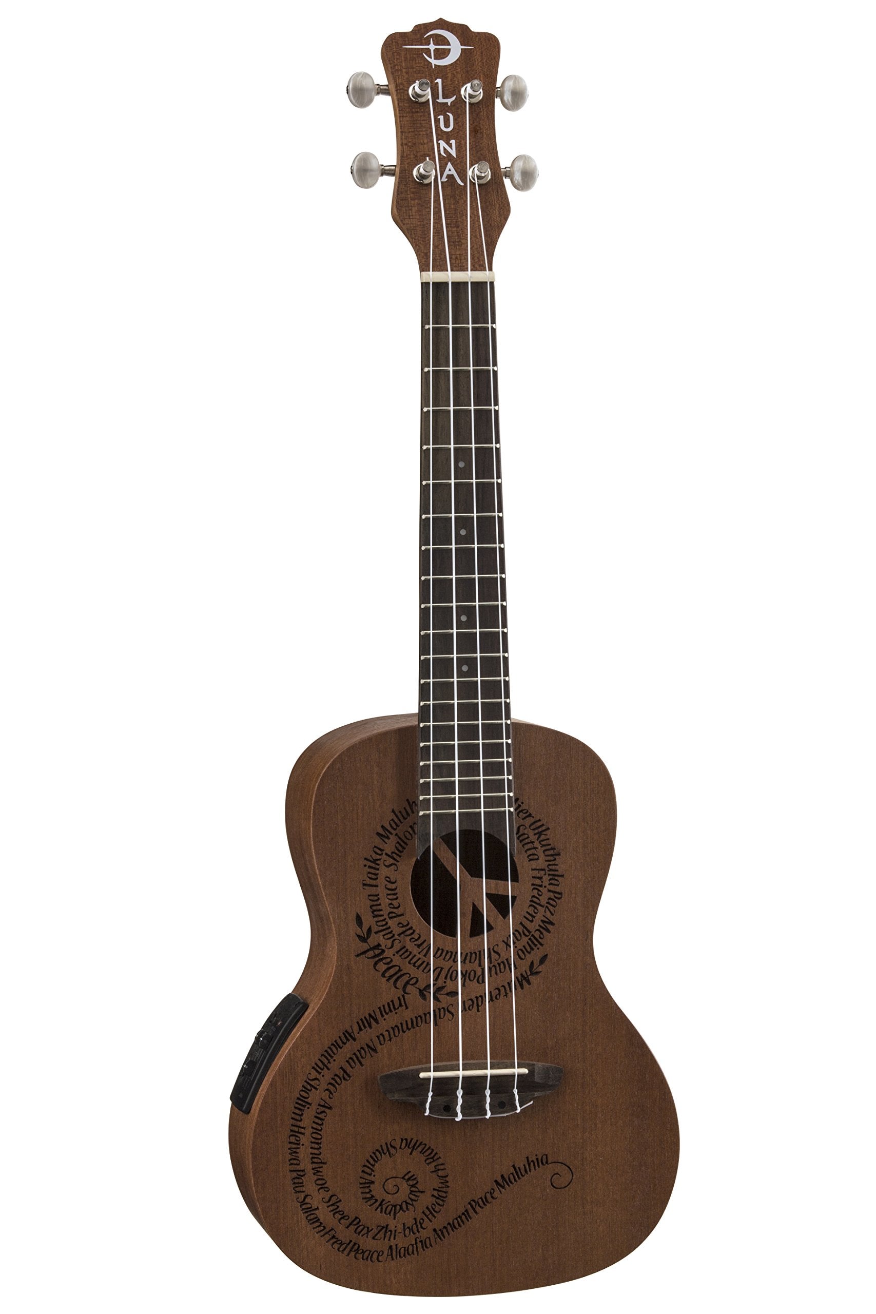 Uke MALUHIA Peace Concert w/Preamp & Bag