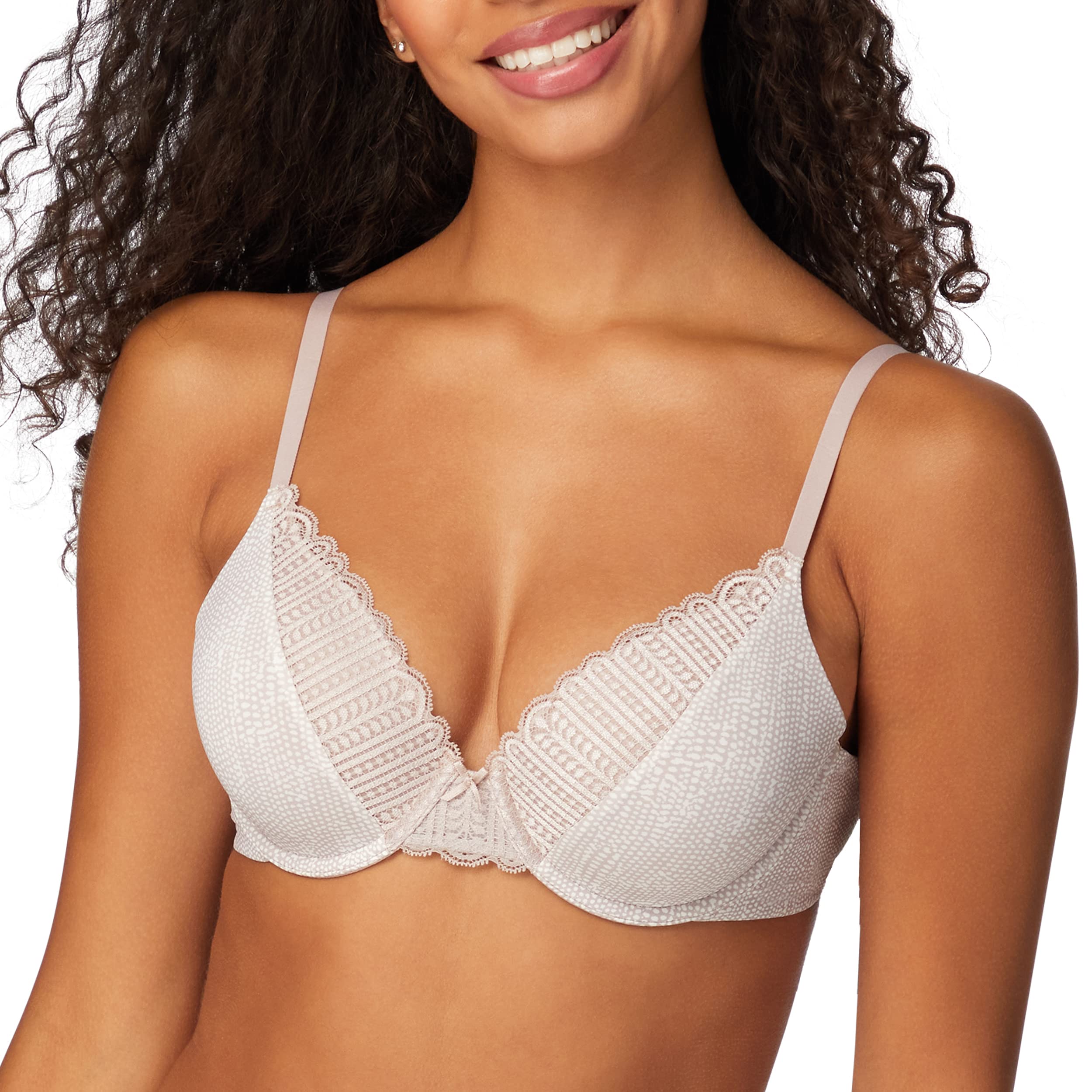 Maidenform Comfort Devotion Lace Bra, Smoothing Full-Coverage T-Shirt Bra For Everyday Comfort, Comfortable Lace Bra, Moving Tex