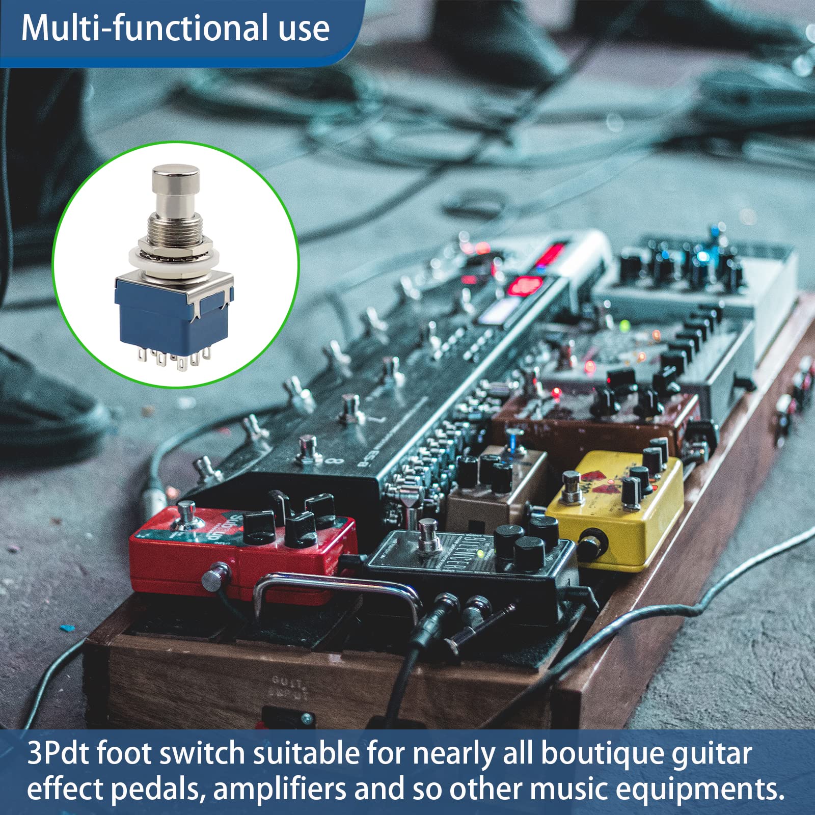 3pdt switch 3pdt stomp switch 3pdt foot switch Guitar Effect Pedal Foot Switch 3Pack