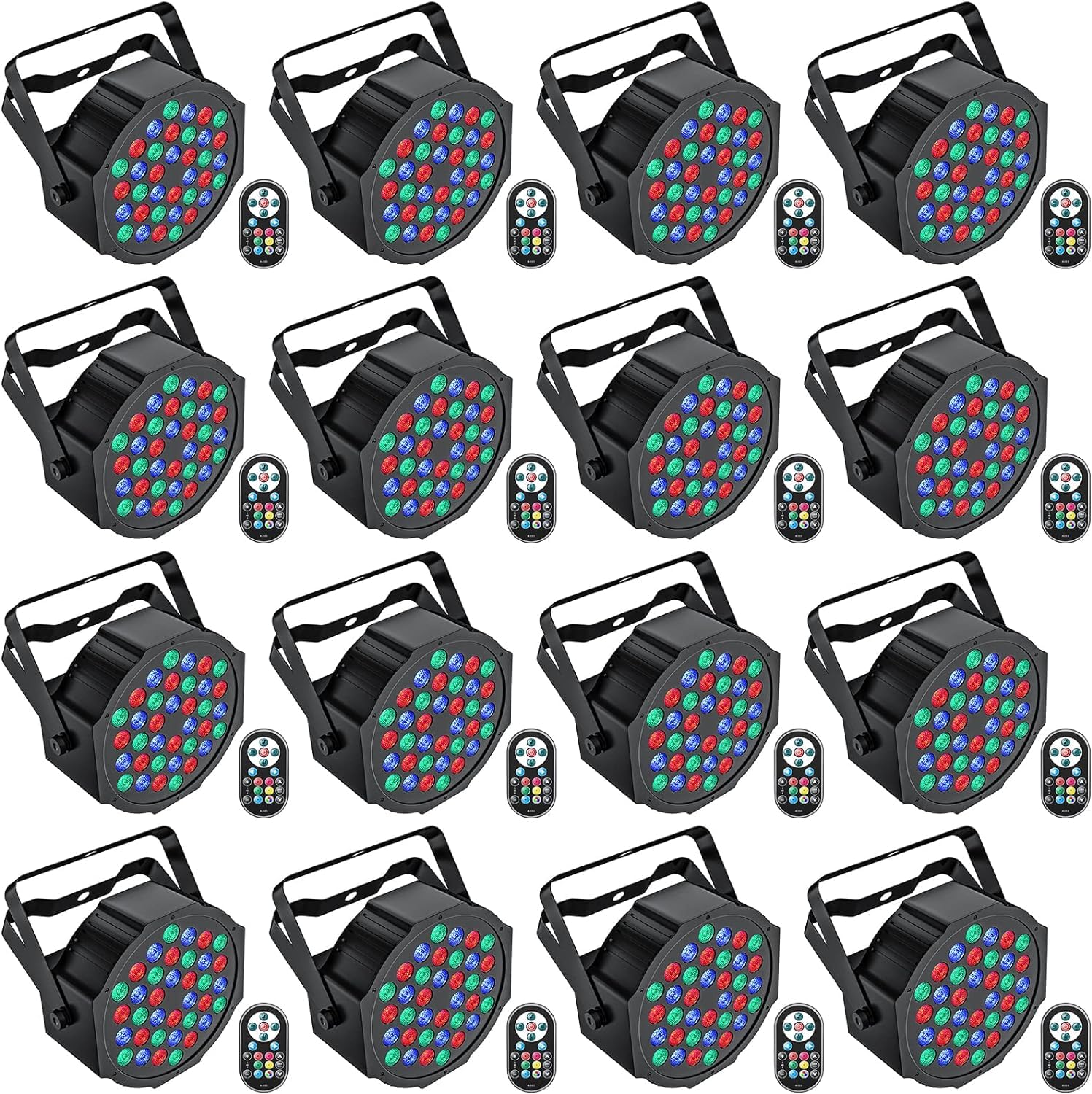 Uking Stage Lights, 36W Led Rgb Led Par Lights, 7 Channel Stage Lights With Remote Control & Dmx Controller Sound Activated, Le