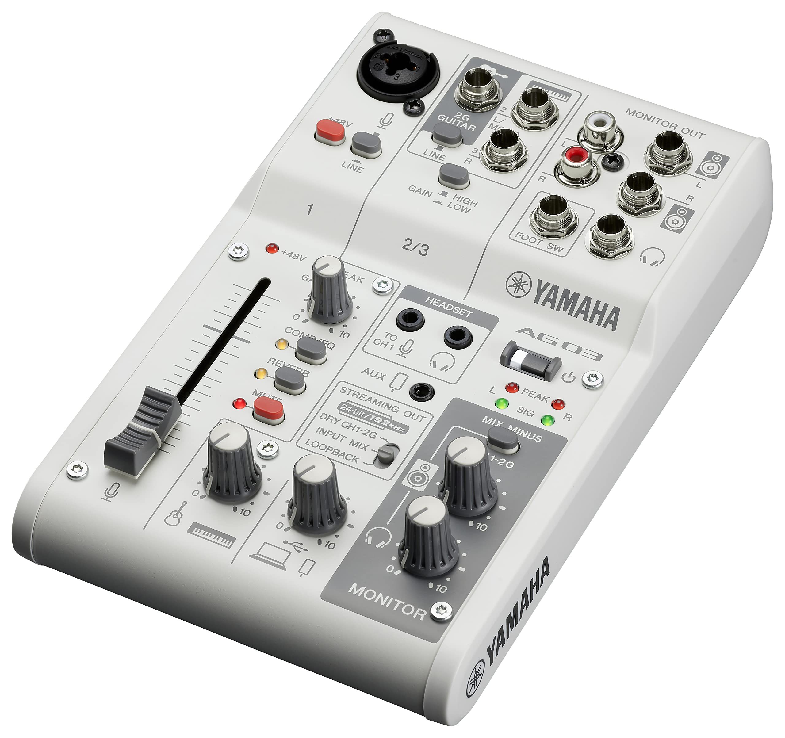 YAMAHA AG03MK2 Live Streaming Mixer - AG03MK2 W