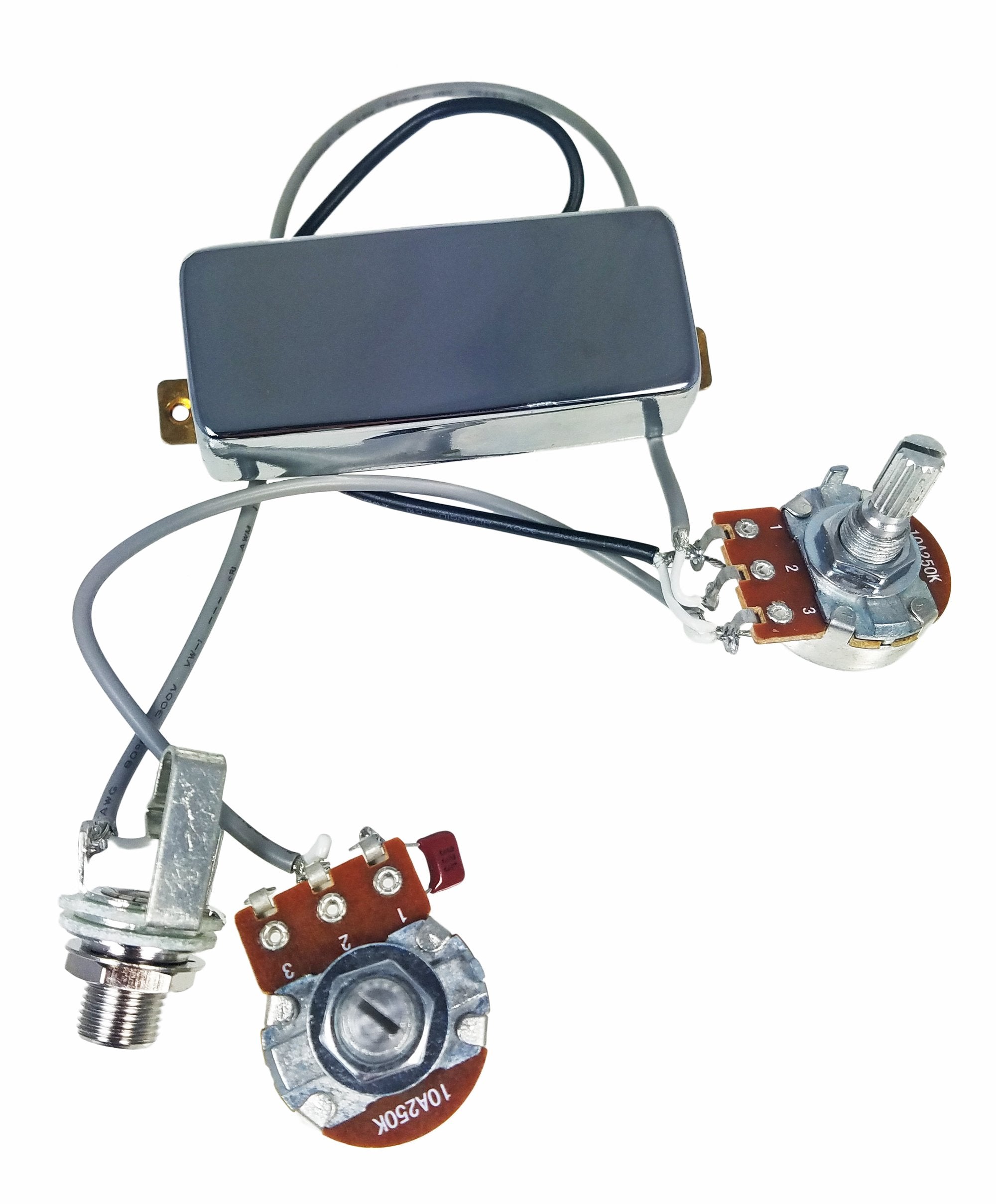 'Chrome Hot Rod'' Electric 3-string Cigar Box Guitar Parts Pack - Build a Screaming Blues Machine