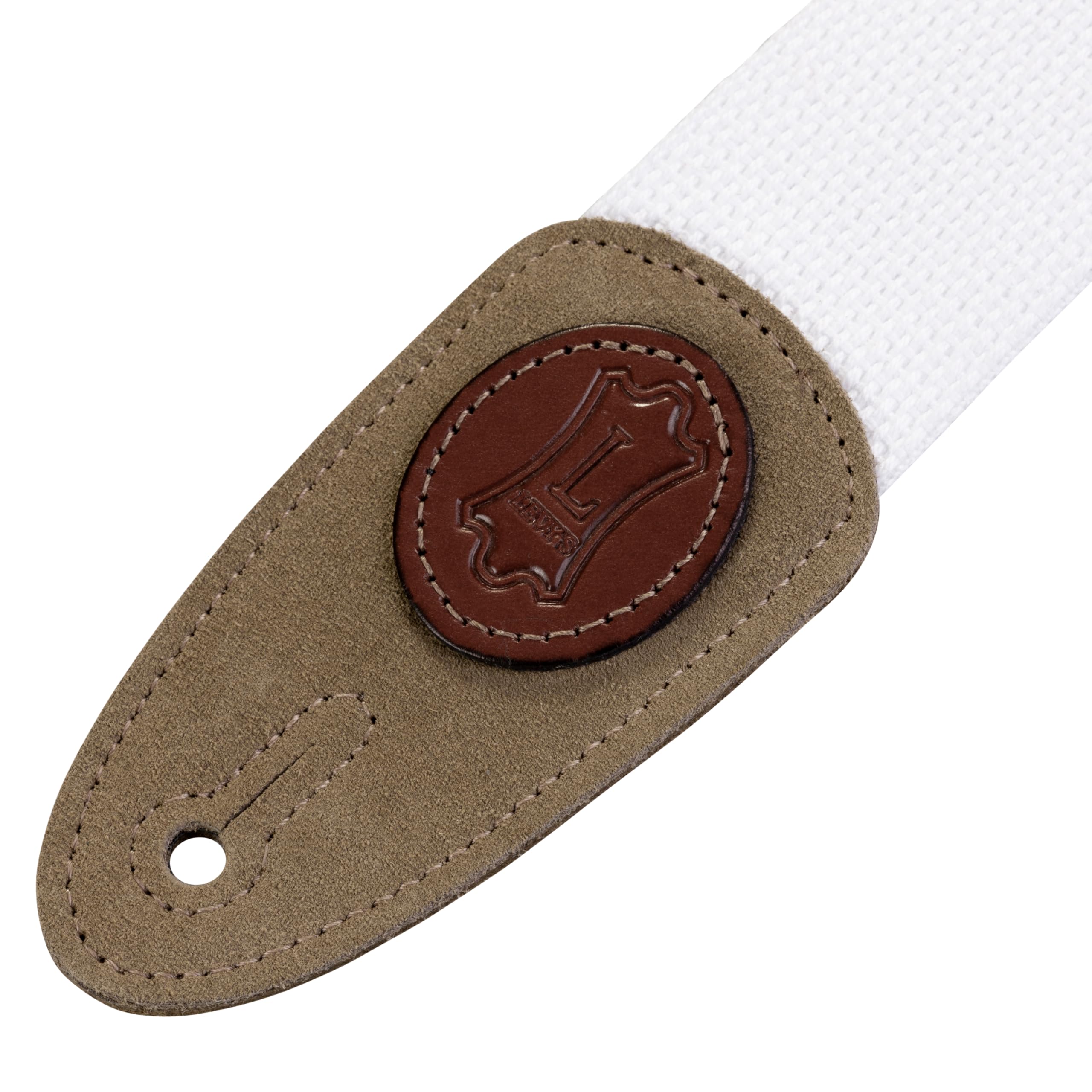 Levy's Leathers 2 Cotton Guitar Strap, White