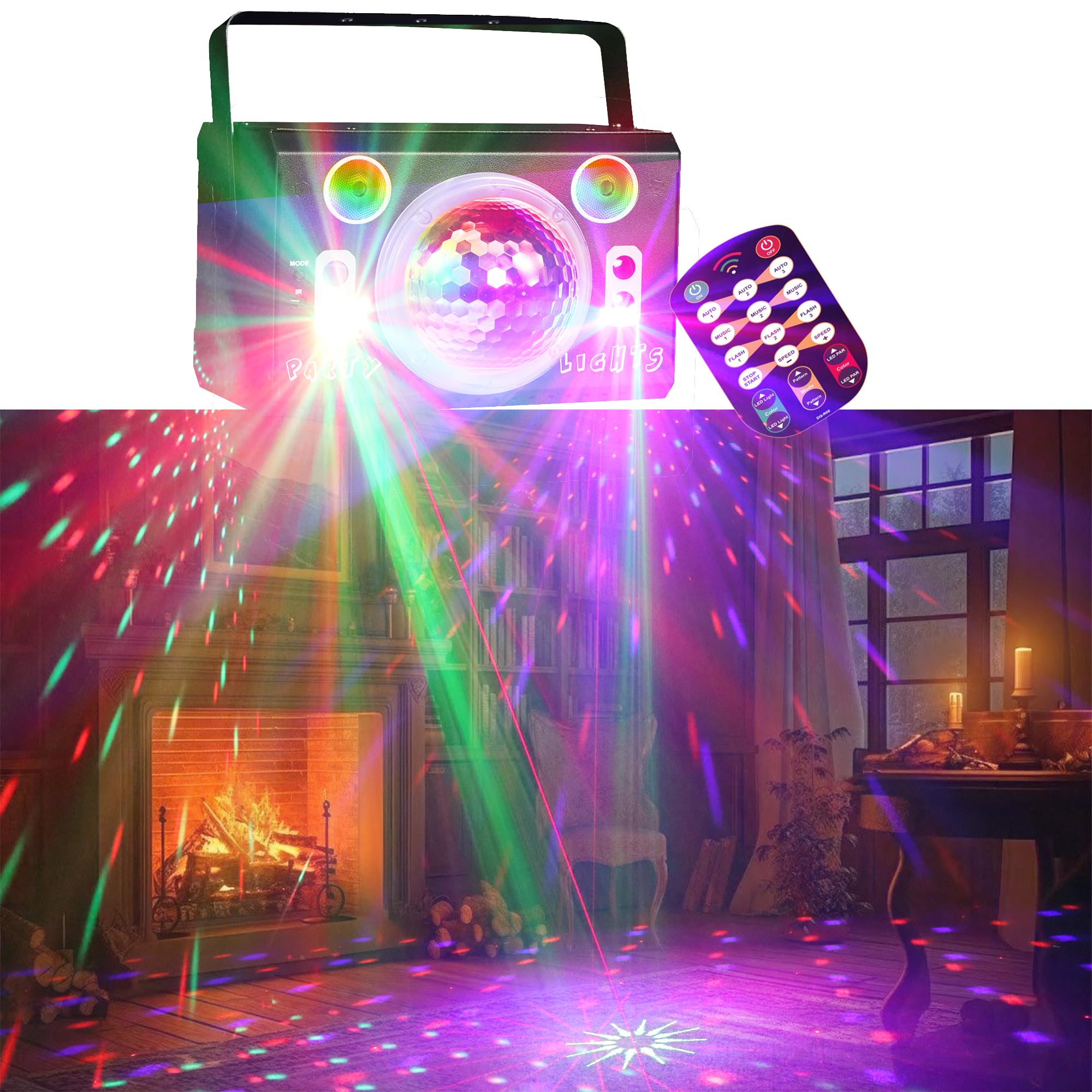 Party Lights Disco Ball Light, Led Stage Strobe Lights Sound Activated With Remote For Christmas Club Bar Pub Dj Parties Holiday