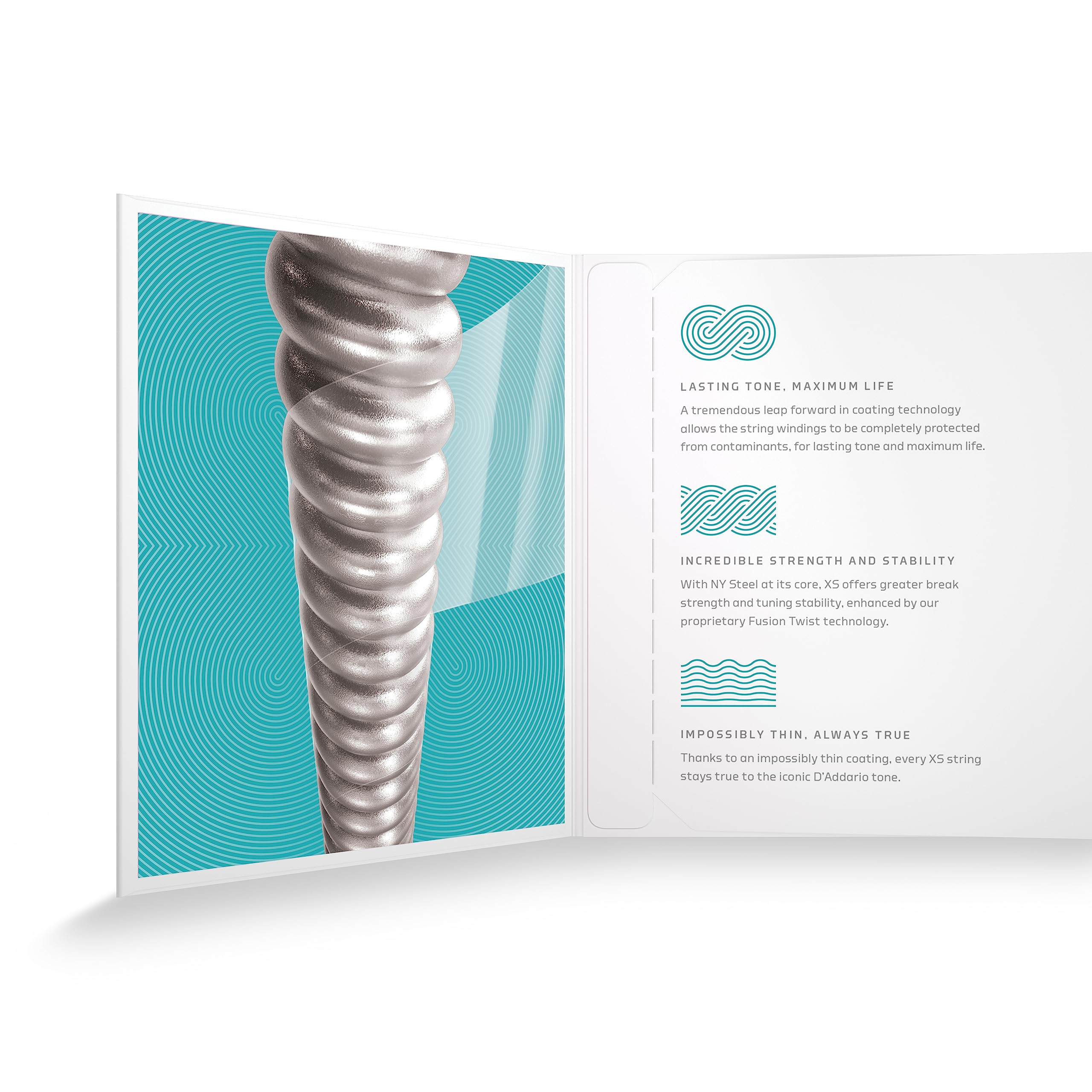 D'Addario Guitar Strings - XS Nickel Coated Electric Guitar Strings - XSE1252W - Maximum Life with Smooth Feel & Exceptional Ton