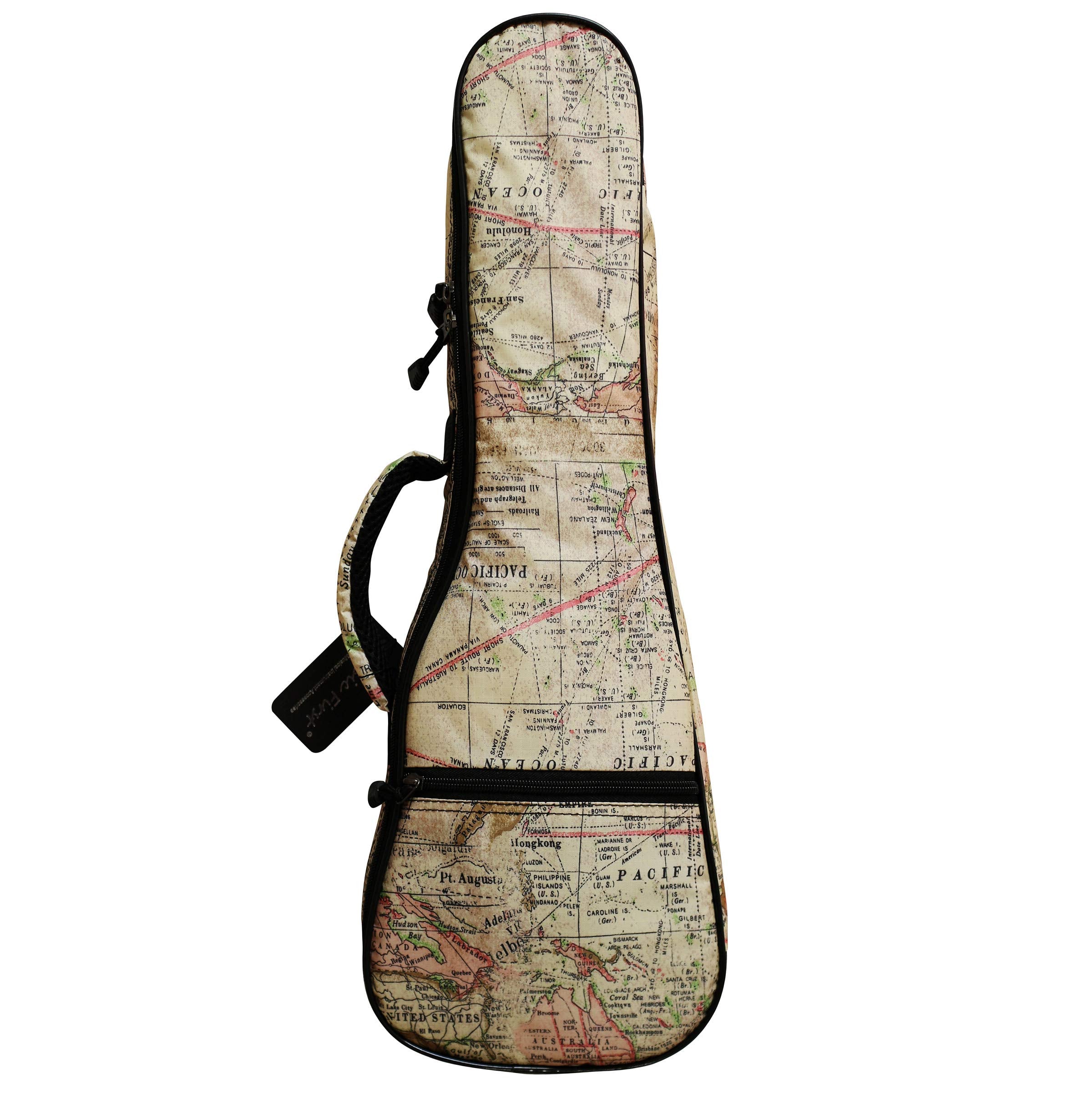 MUSIC FIRST Original Design  Ancient Map  Waterproof ukulele case ukulele bag ukulele cover, New Arrial (Fit for 23~24 inch Conc