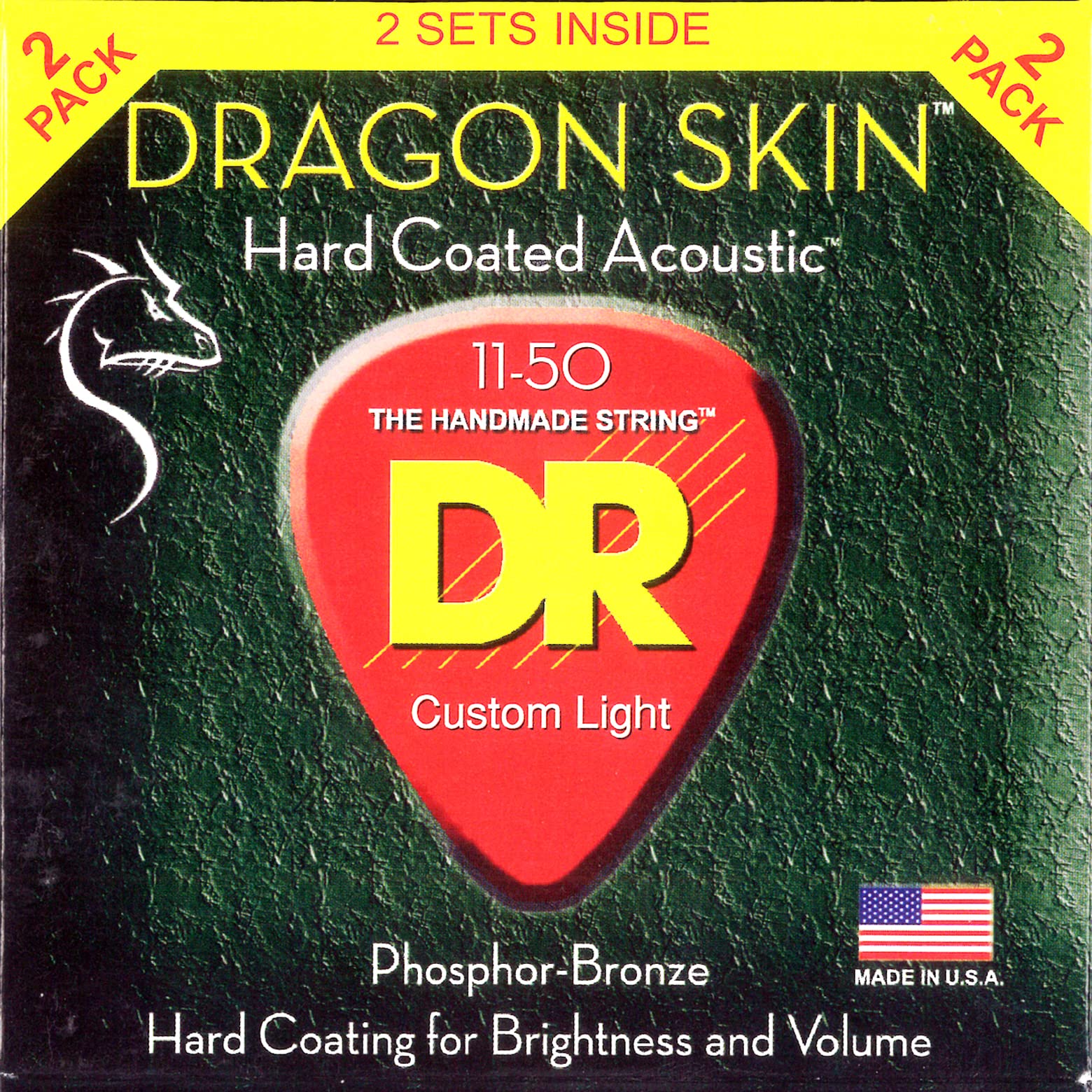 Dr Strings Dragon Skin Acoustic Guitar Strings (Dsa-2/11)