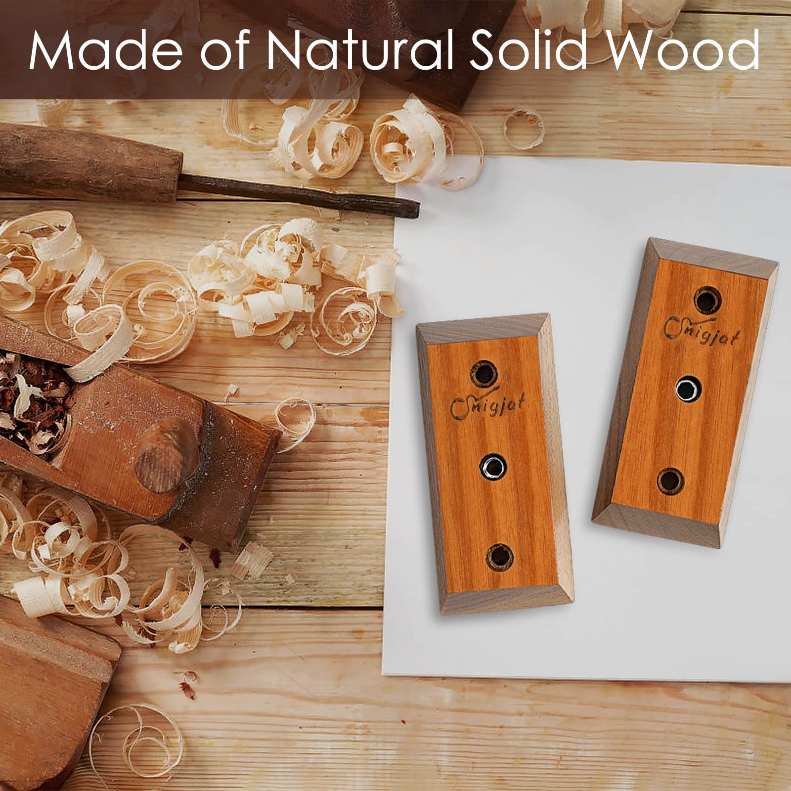 Guitar Hanger - Guitar Wall Mount 2 pack, Hardwood Guitar Wall Hanger with Screws, V-Shaped Guitar Mount Hanger Hook Holder Stan