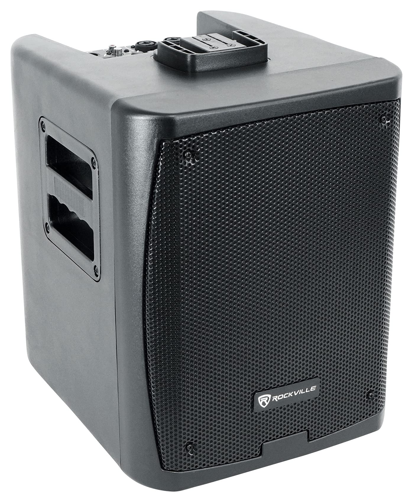 Rockville Titan Portable Array Battery Powered PA DJ Speaker System w/Subwoofer, Black