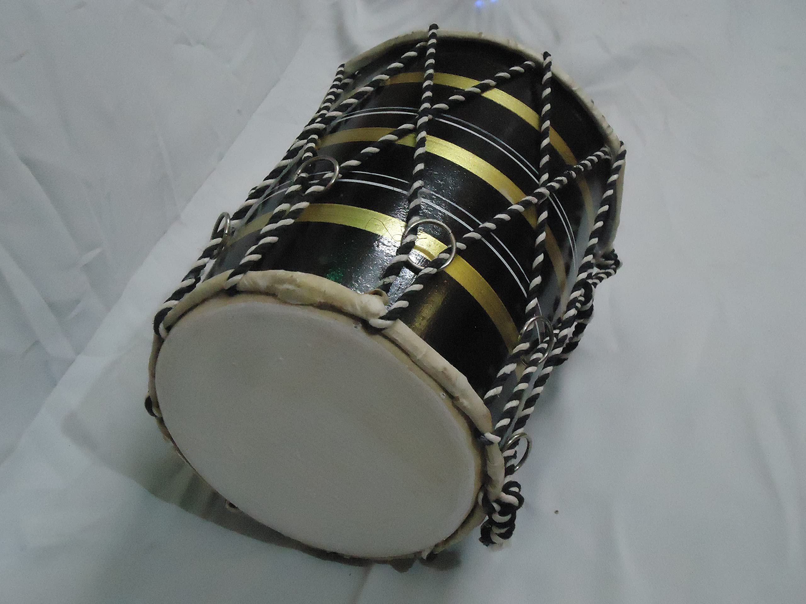 SmSai Musicals Baby Mini Dholak 9 Inch For Kids Or Decoration Black Color