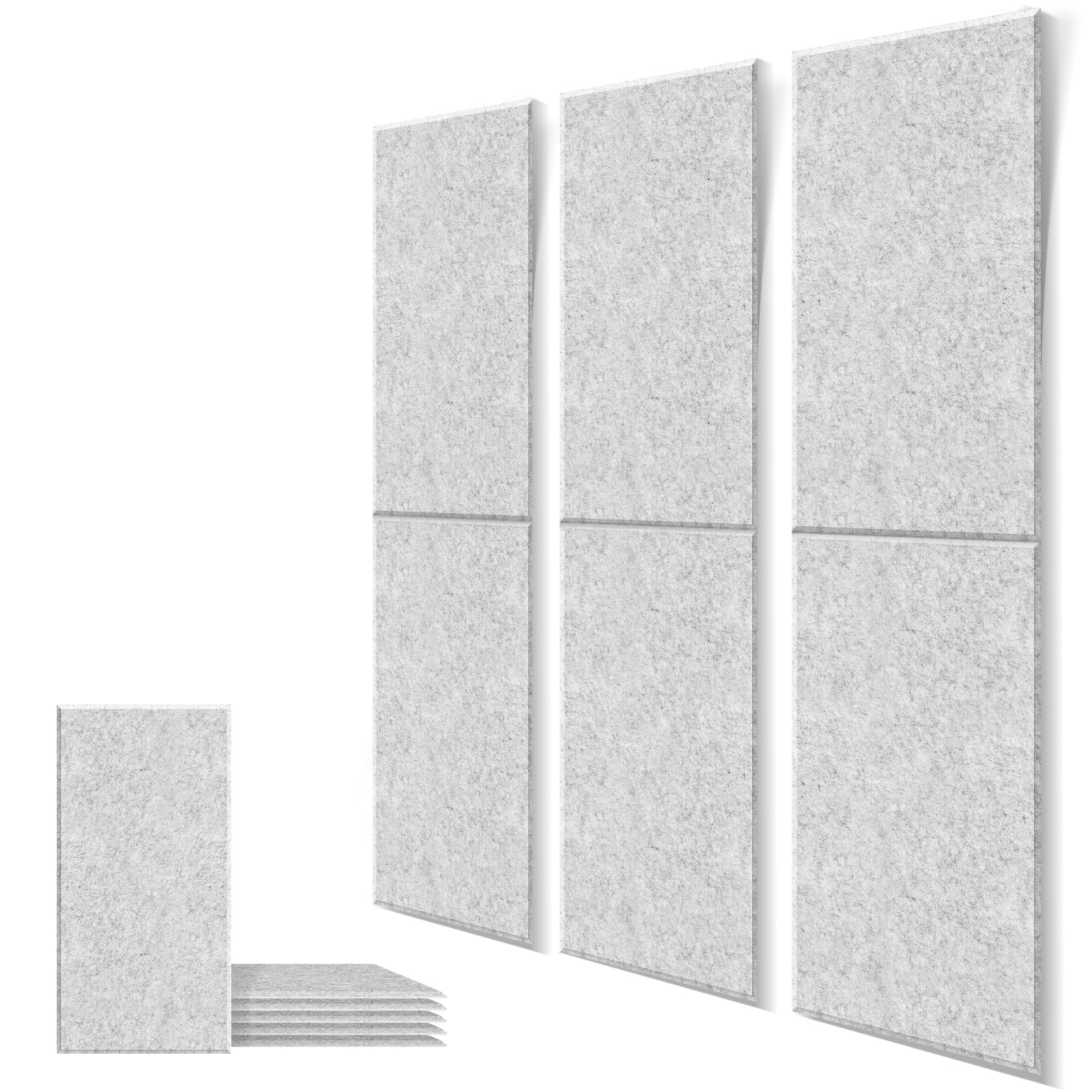 YLCHom 6 PCS Acoustic Panels, Decorative Self-Adhesive Sound Acoustic Treatment Panels, High Density Sound Proof Panels for Home