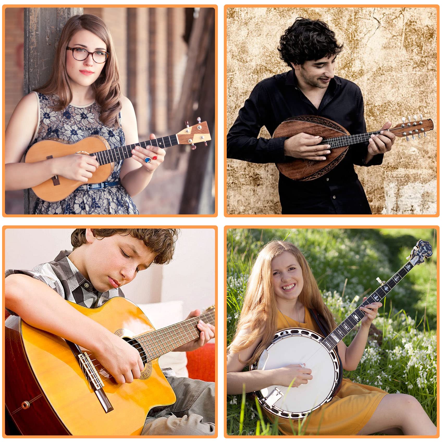 PAGOW 2 Sets Acoustic Guitar Pickup, 3 in 1 Pickups Piezo Transducer, Microphone Contact Self-adhesive Mono Piezo Pickup with Bu