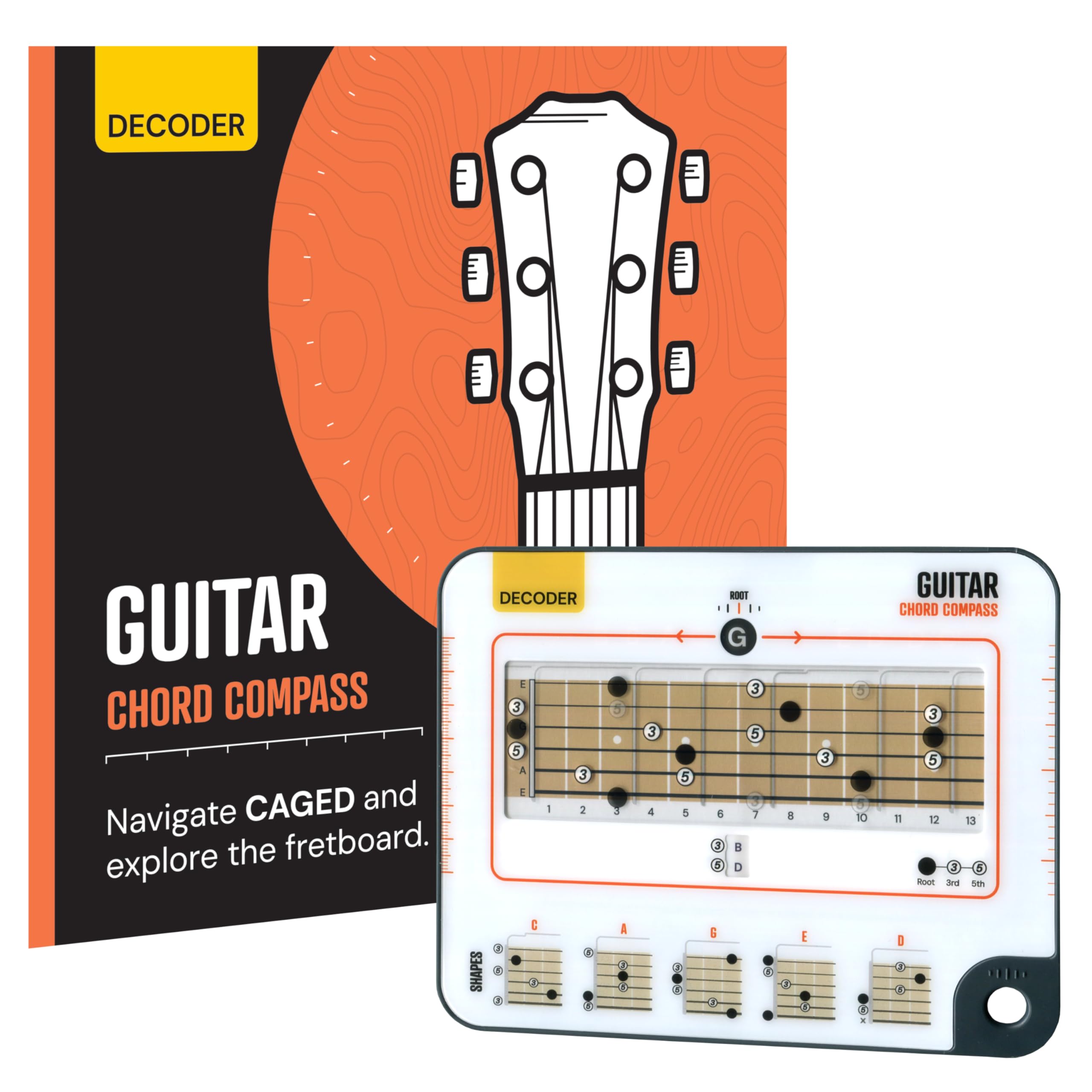 Guitar Chord Book & Chord Tool - Understand Caged System For Guitar - Build Chords From Chord Structure And Recognising Chord Pa