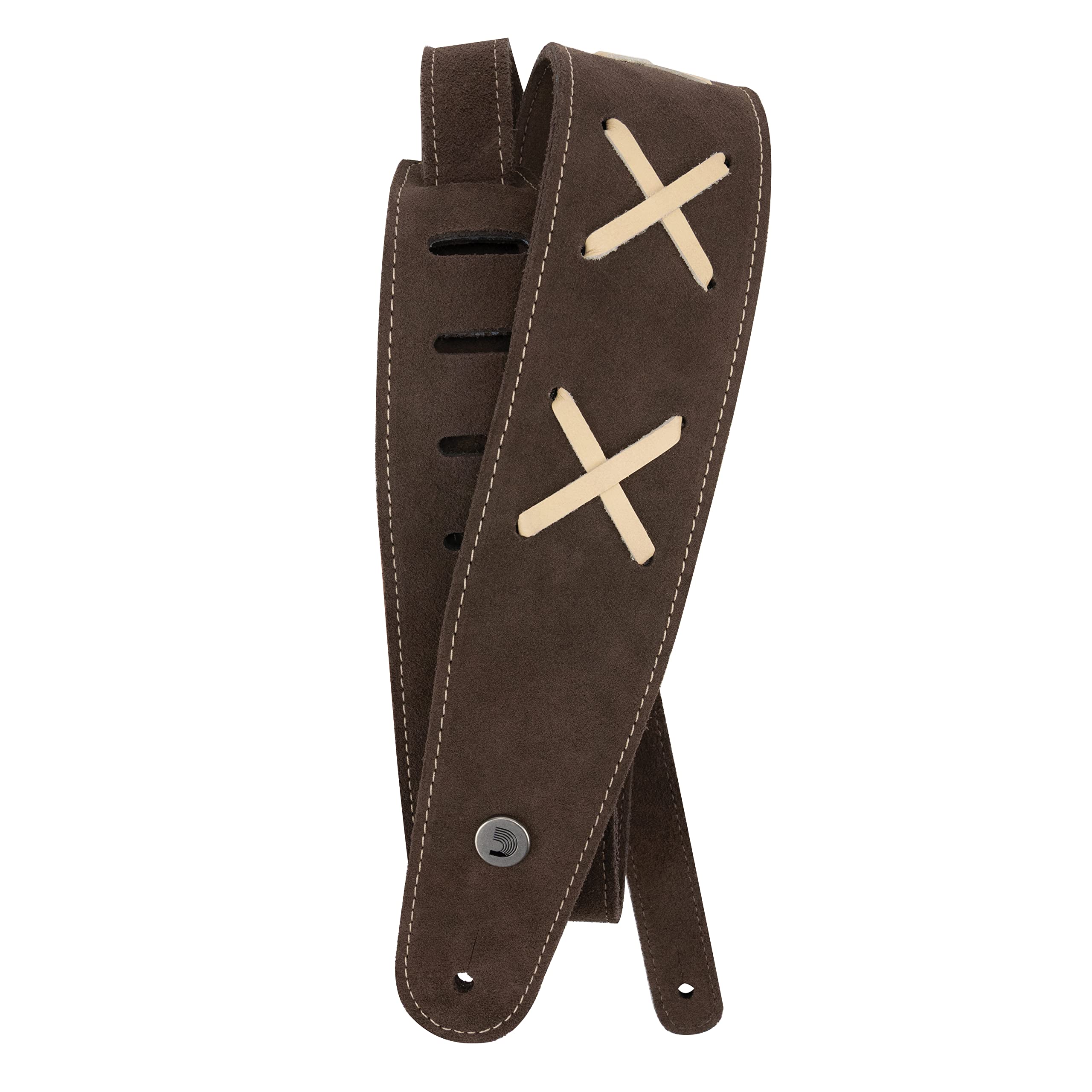 D'Addario 25Vdg00 2.5'' Leather Guitar Strap 2.5'' Leather Strap Vintage - Dg