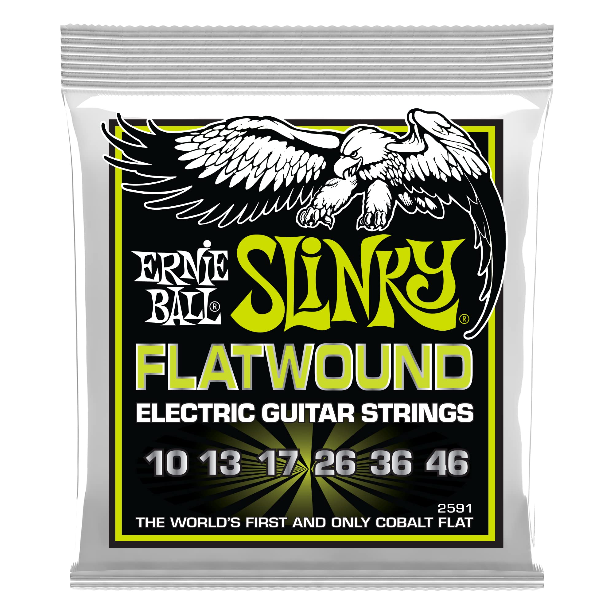 Regular Slinky Cobalt Flatwound Electric Guitar Strings 10-46 Gauge