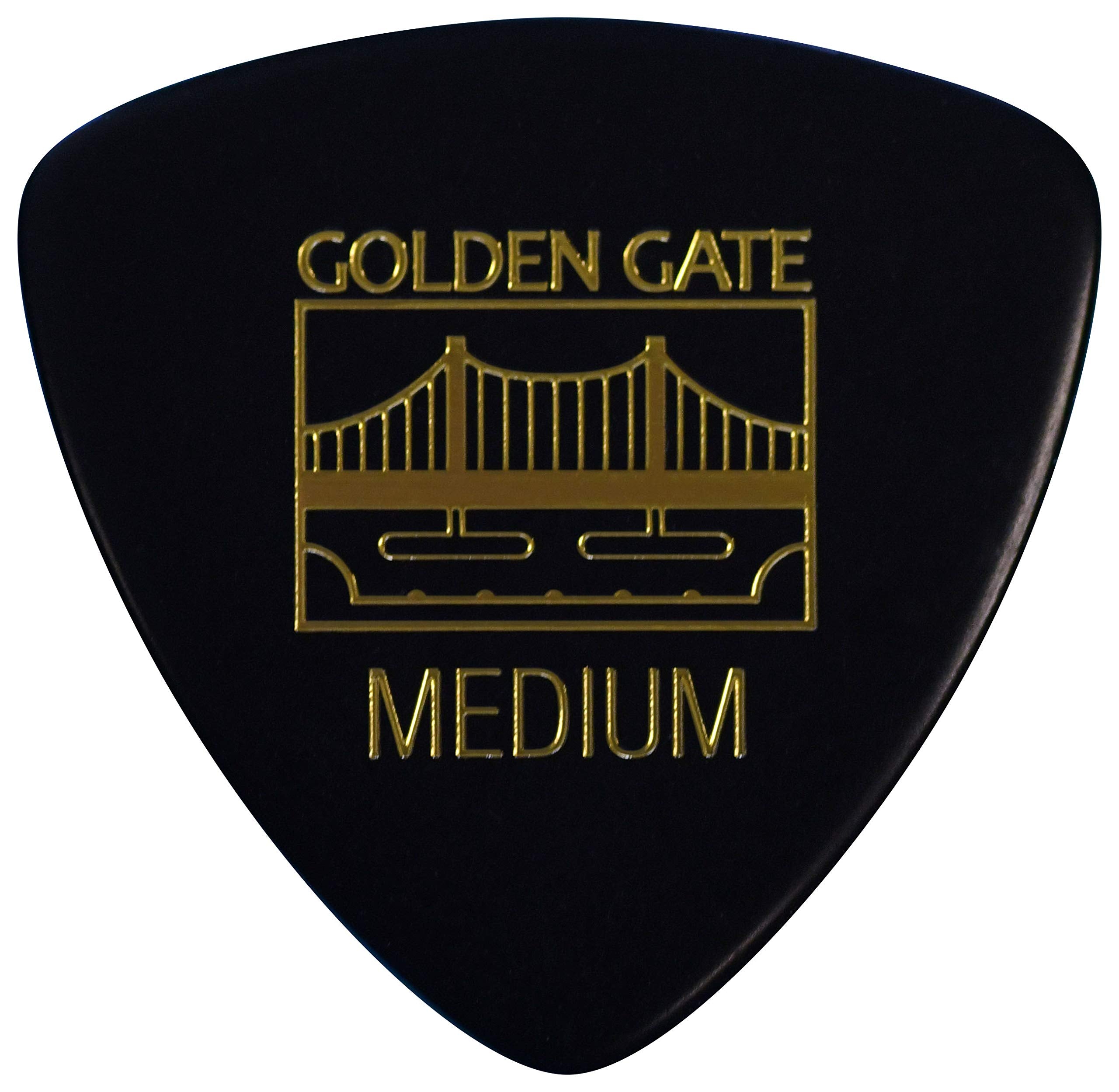 Golden Gate Mp-403 Deluxe Flat Pick - Large Triangle - Black - Medium