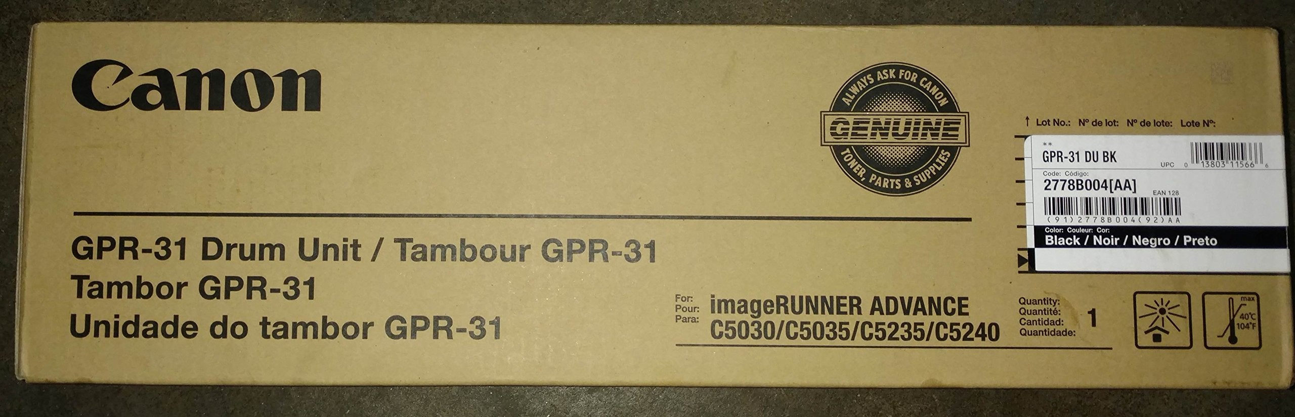 Canon Gpr-31 Black Drum Unit