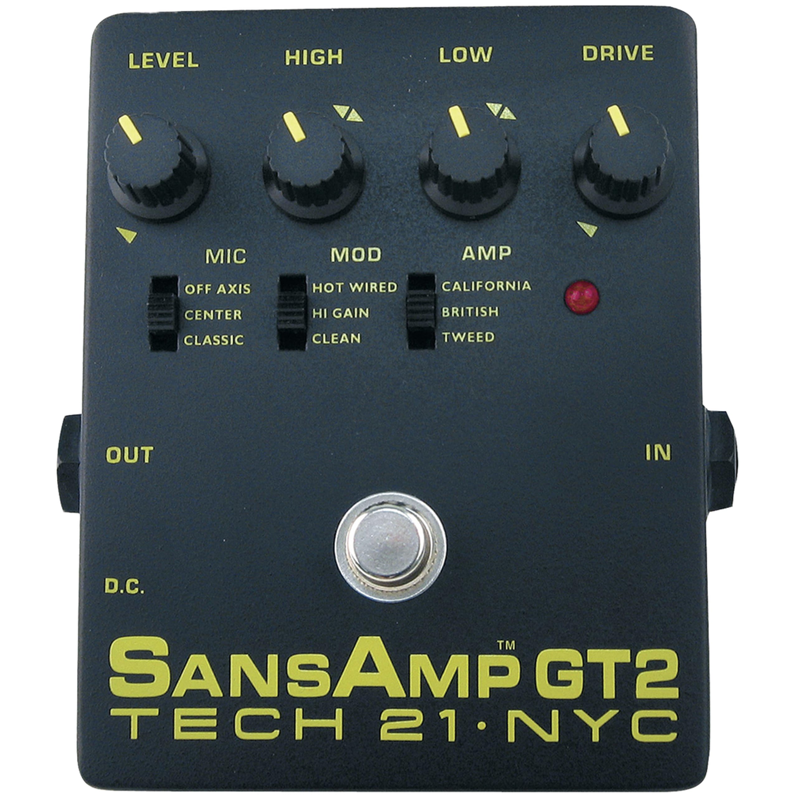Tech 21 Sansamp Gt2 Tube Amp Emulator Pedal
