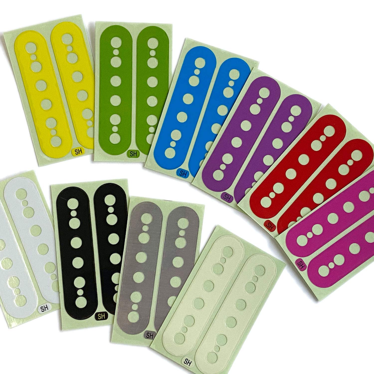 Pickup Stickers for Humbucker // Seymore Duncan SH-1 - Metallic