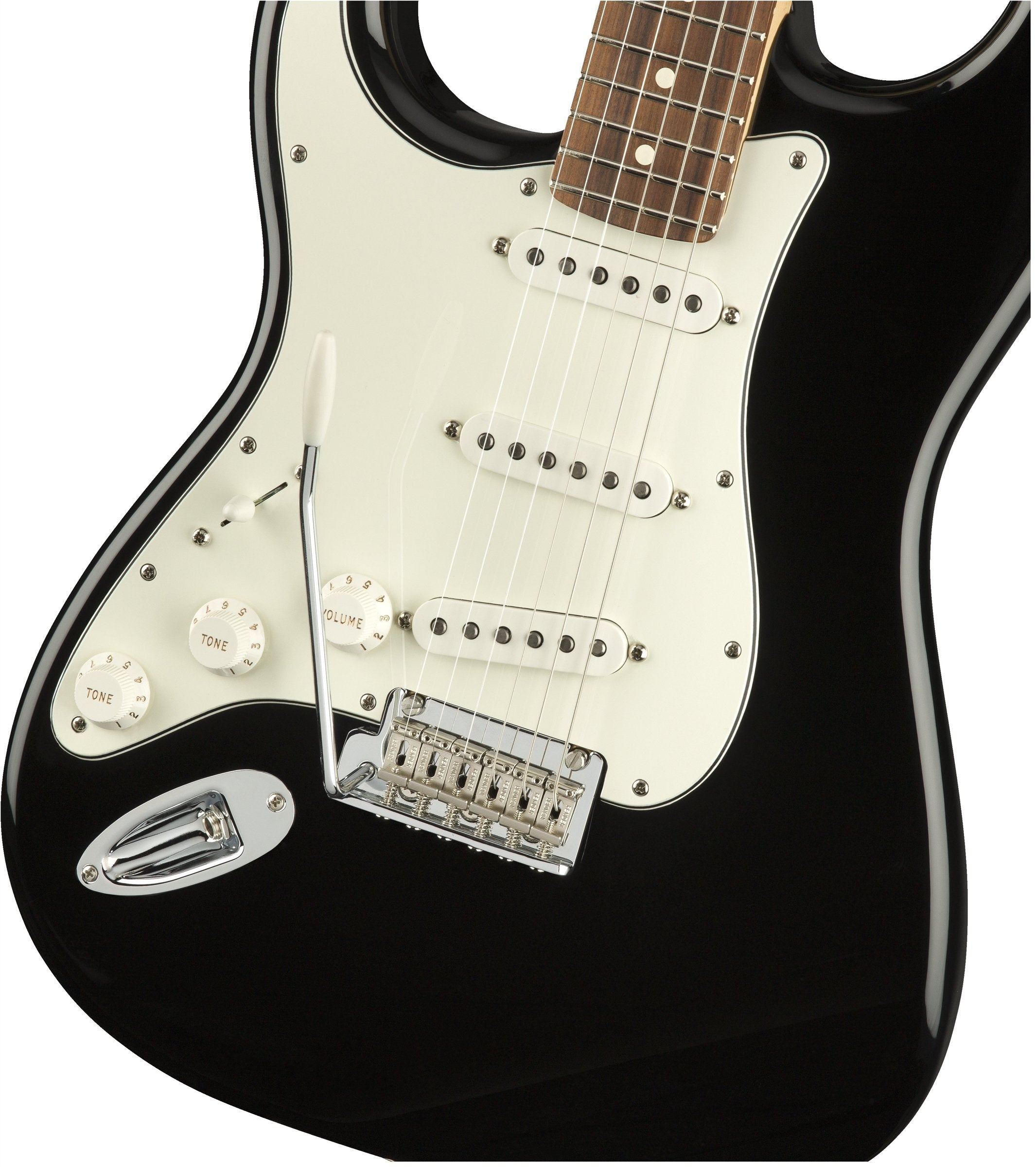 Fender Player Stratocaster SSS Electric Guitar, Black, Pau Ferro Fingerboard, Left-Handed