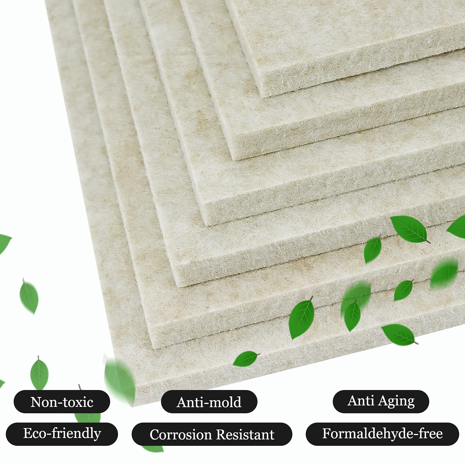 BXI Sound Absorber - 31.5 X 23.6 X 3/8 Inches 6 Pack High Density Acoustic Absorption Panel, Sound Absorbing Panels Reduce Echo