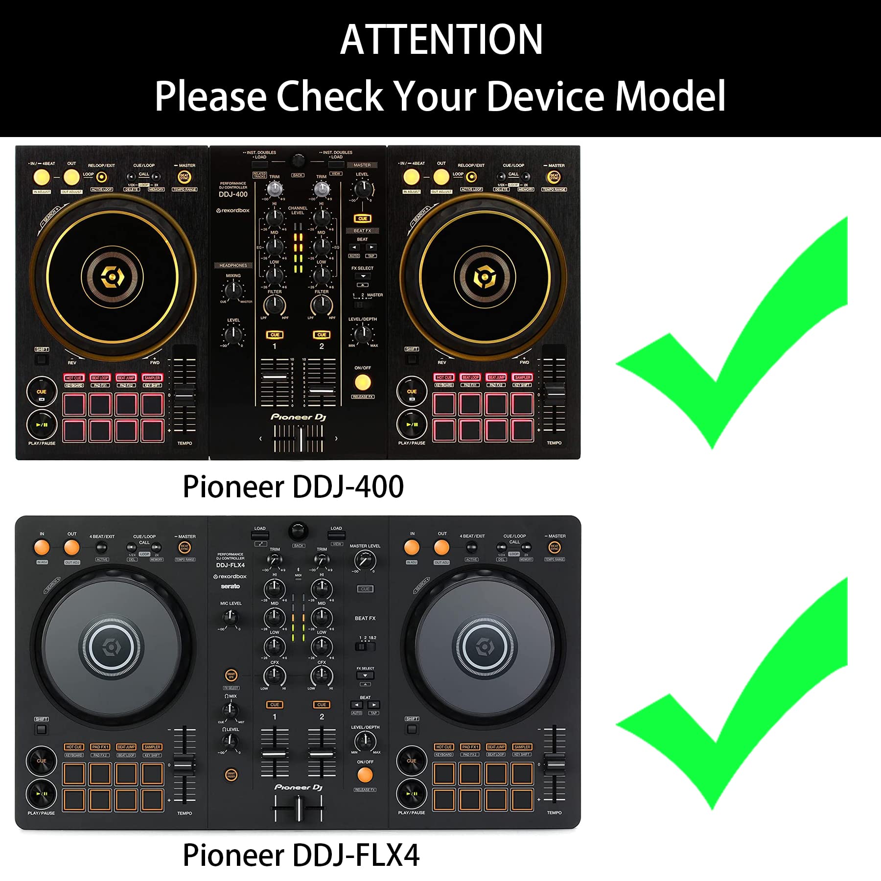 khanka Hard Travel Case Replacement for Pioneer PRO DJ (DDJ-FLX4) 2-deck Rekordbox Pioneer Smart DJ Controller