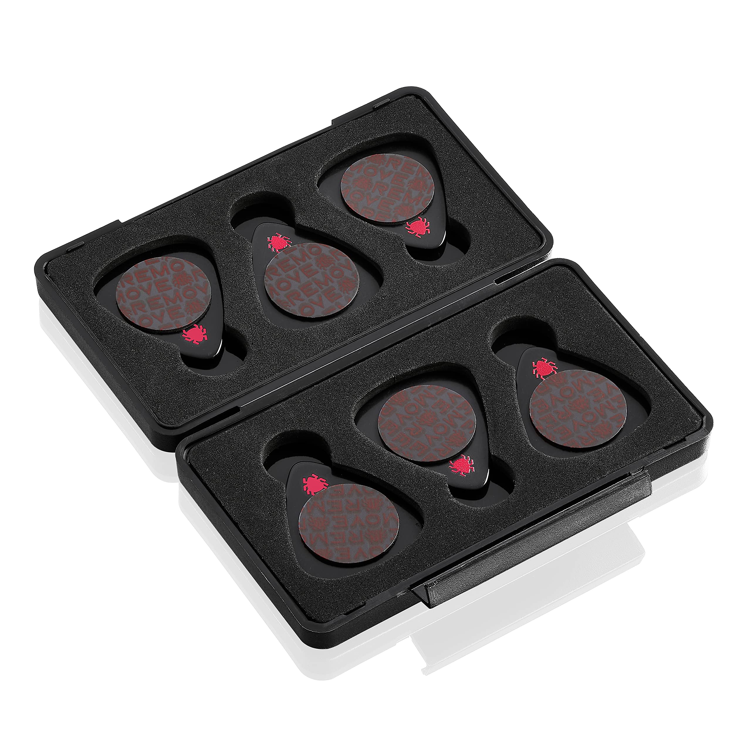 Tik Pik 6-Pack Guitar Picks For Acoustic & Bass Guitars | As Seen On Shark Tank | Black Medium Gauge 0.71Mm